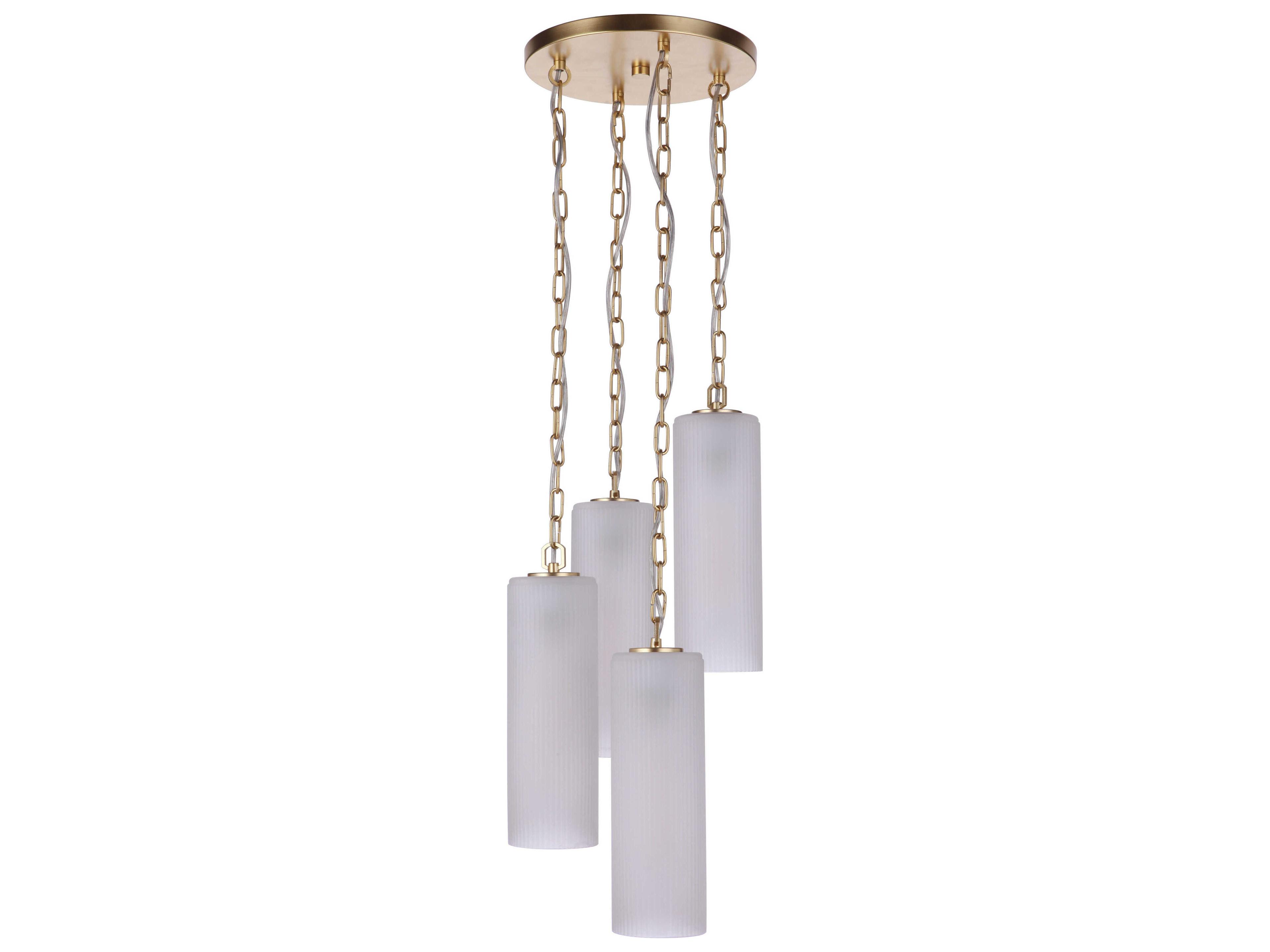 Myos 4-Light Sunset Gold Glass Cylinder Mini Pendant