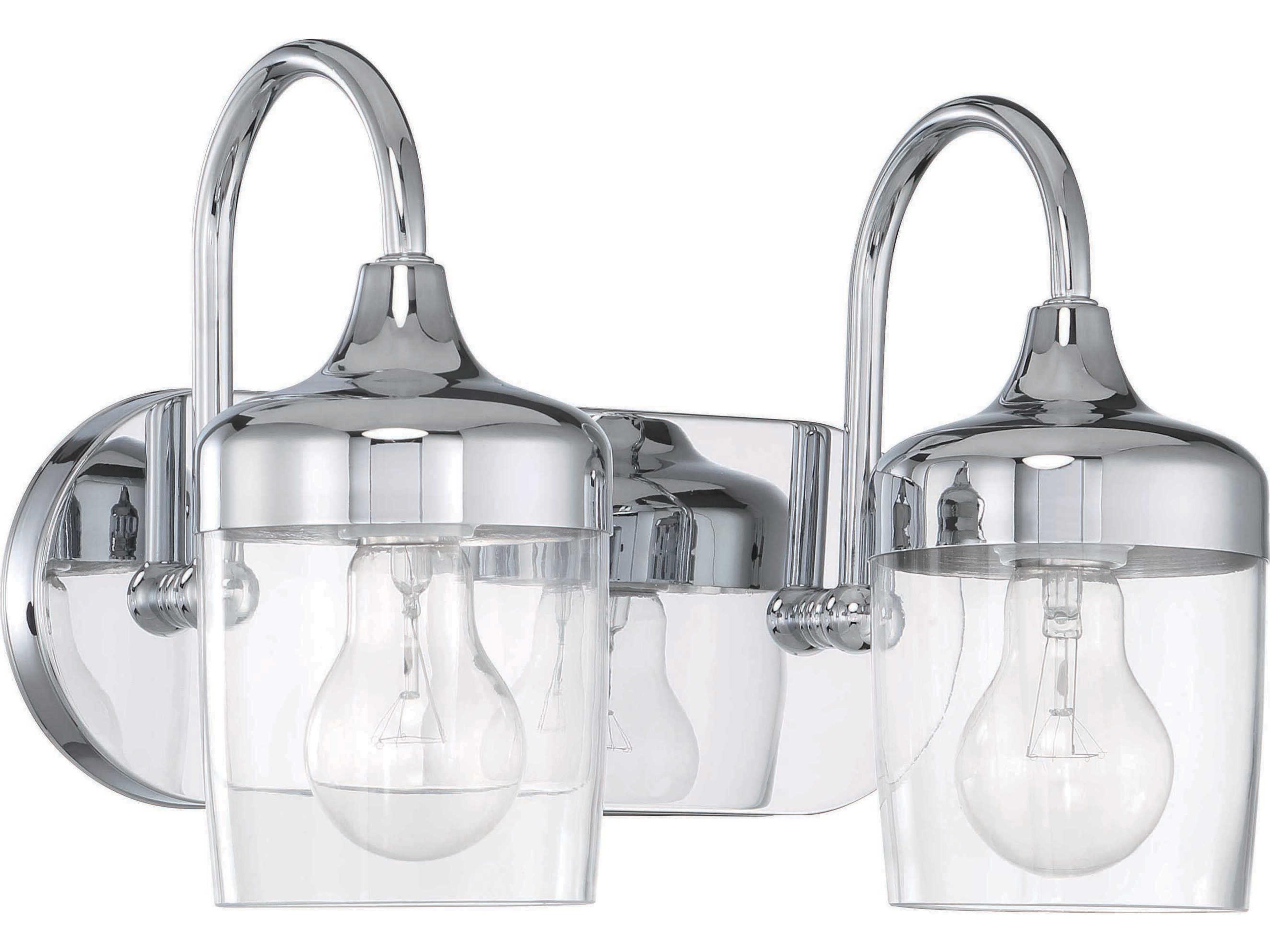 Wrenn 2-Light Chrome Vanity Light