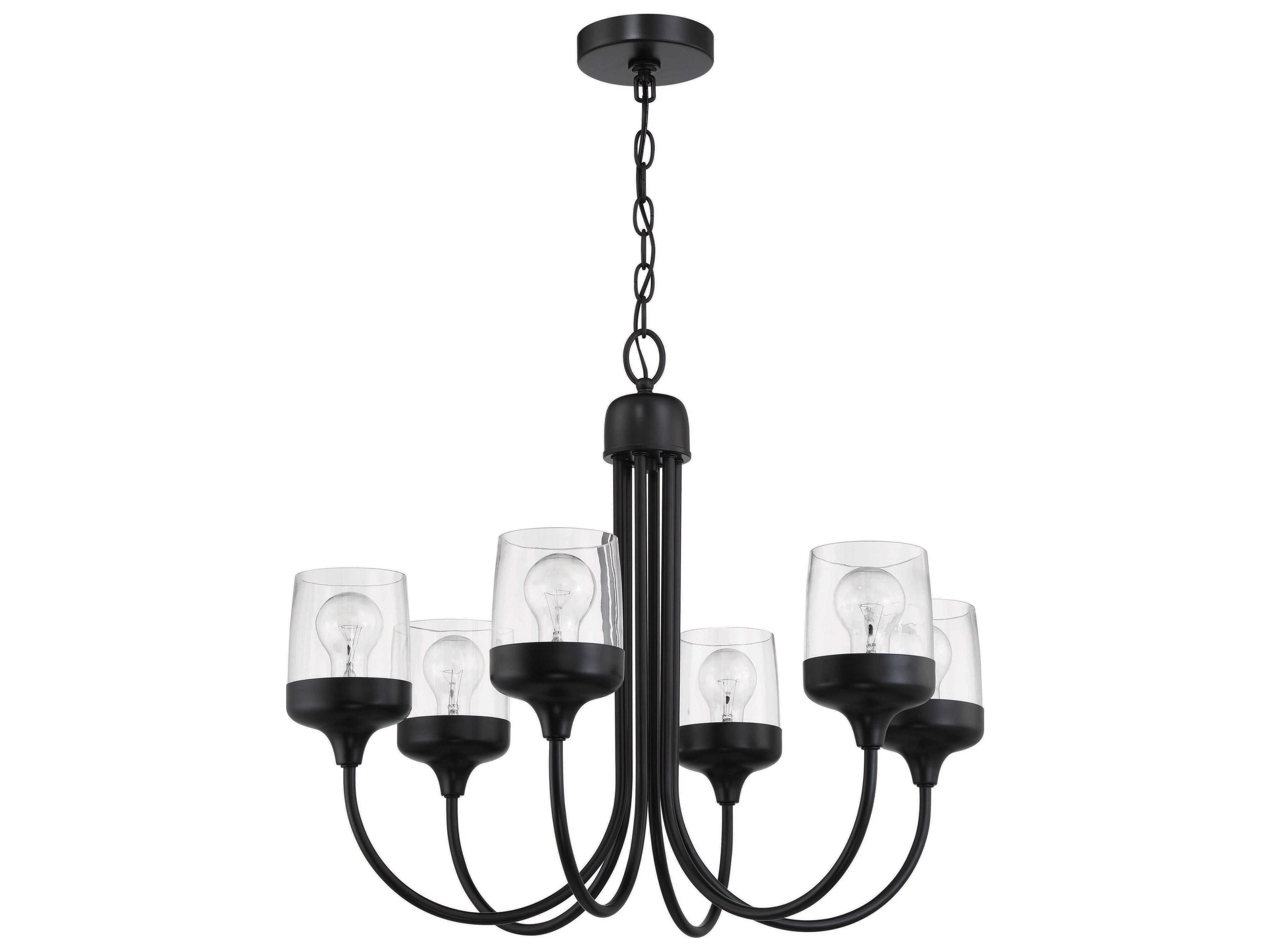 Wrenn 6-Light Flat Black Chandelier