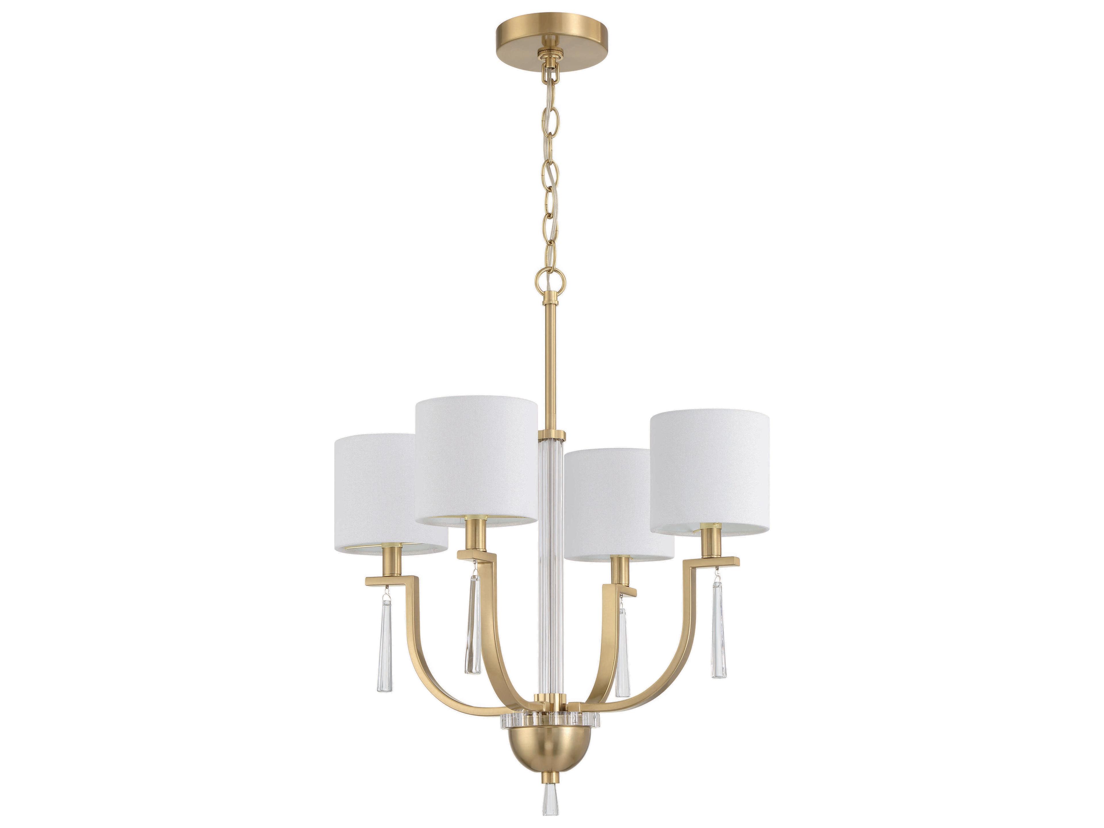 Fortuna 4-Light Satin Brass Drum Chandelier