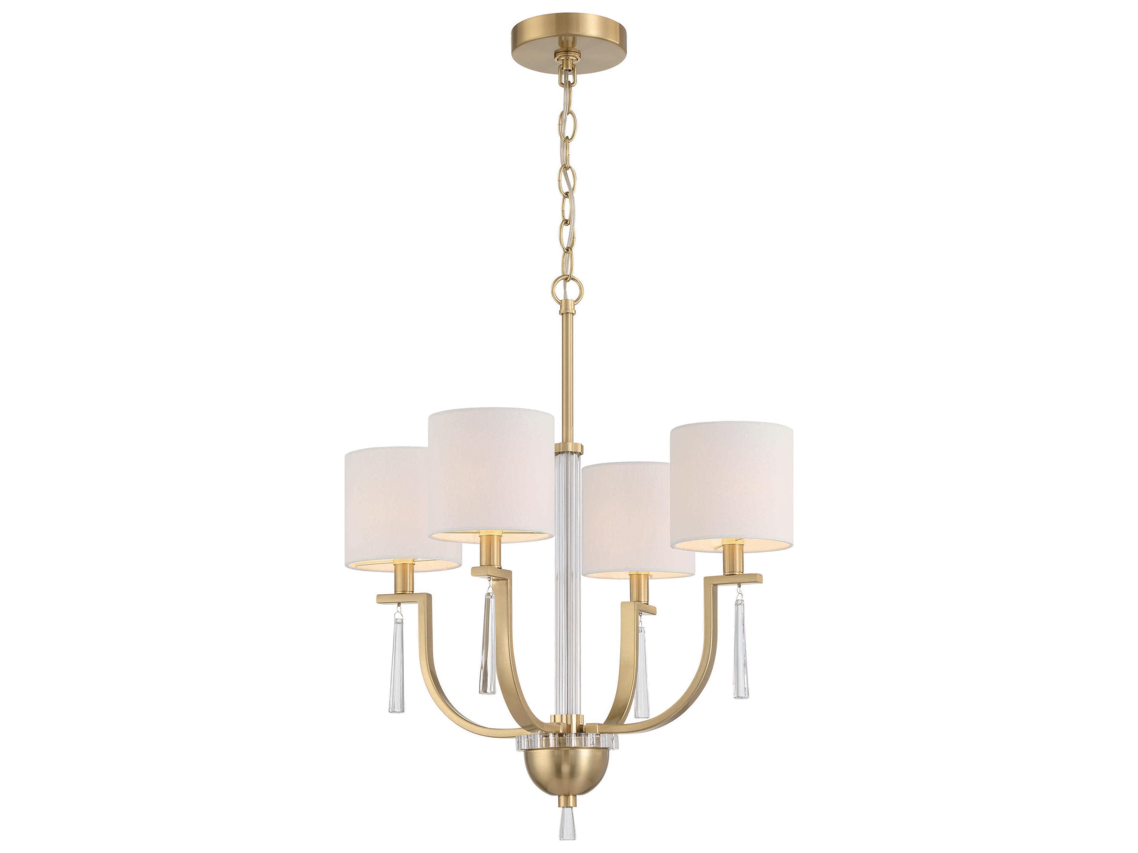 Craftmade Fortuna 4-Light Satin Brass Drum Chandelier