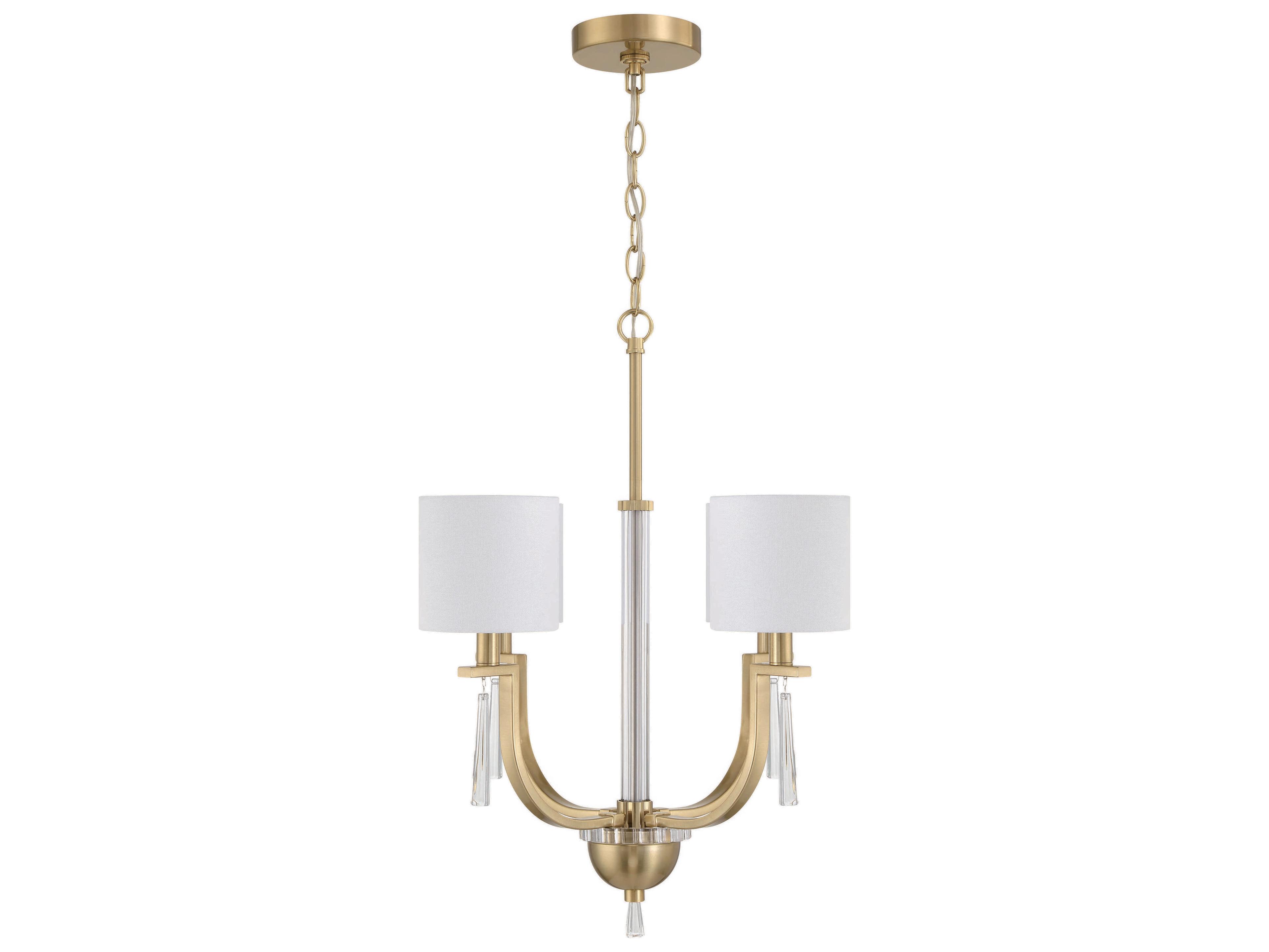 Craftmade Fortuna 4-Light Satin Brass Drum Chandelier