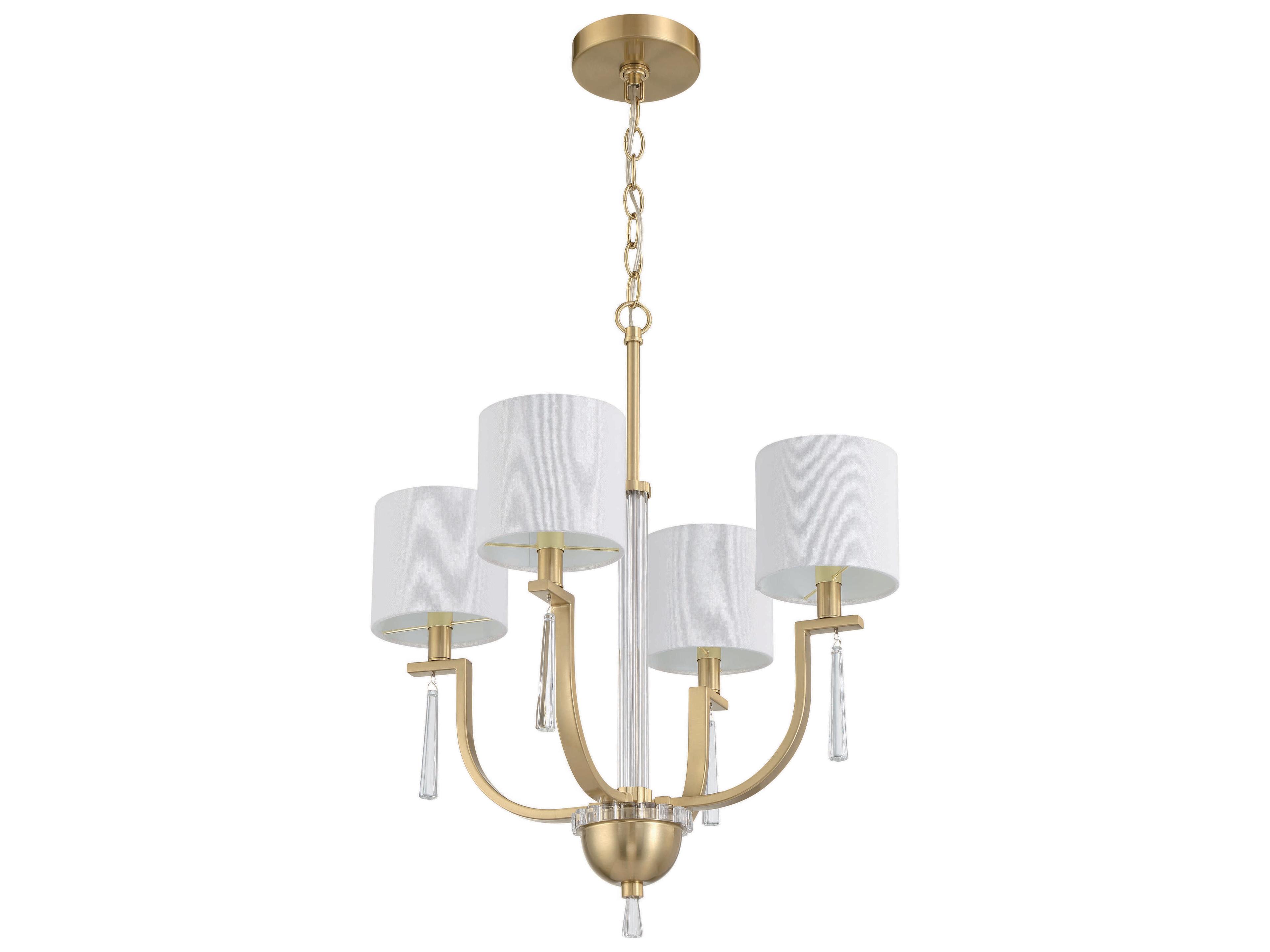 Craftmade Fortuna 4-Light Satin Brass Drum Chandelier
