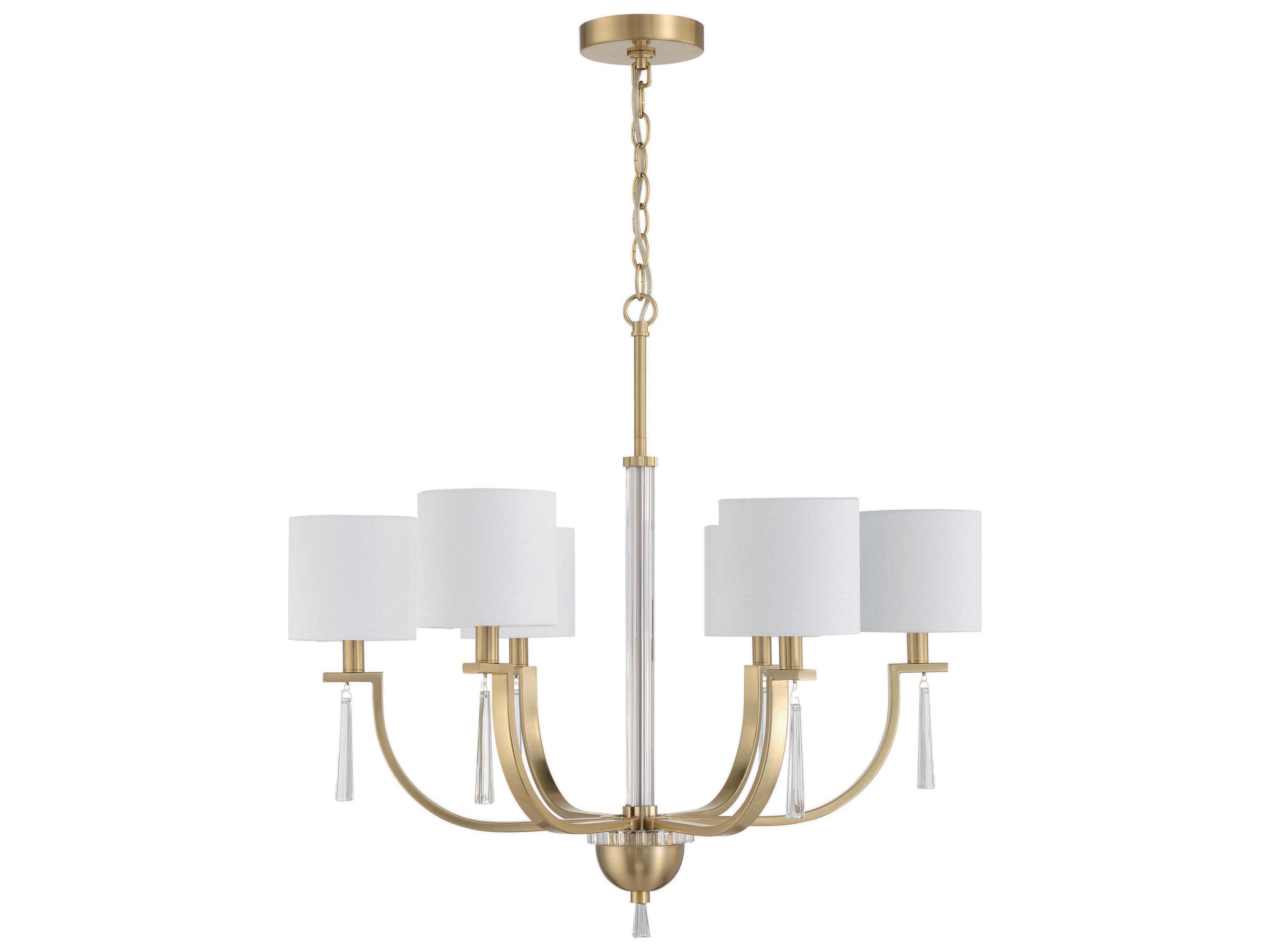 Craftmade Fortuna 6-Light Satin Brass Drum Chandelier