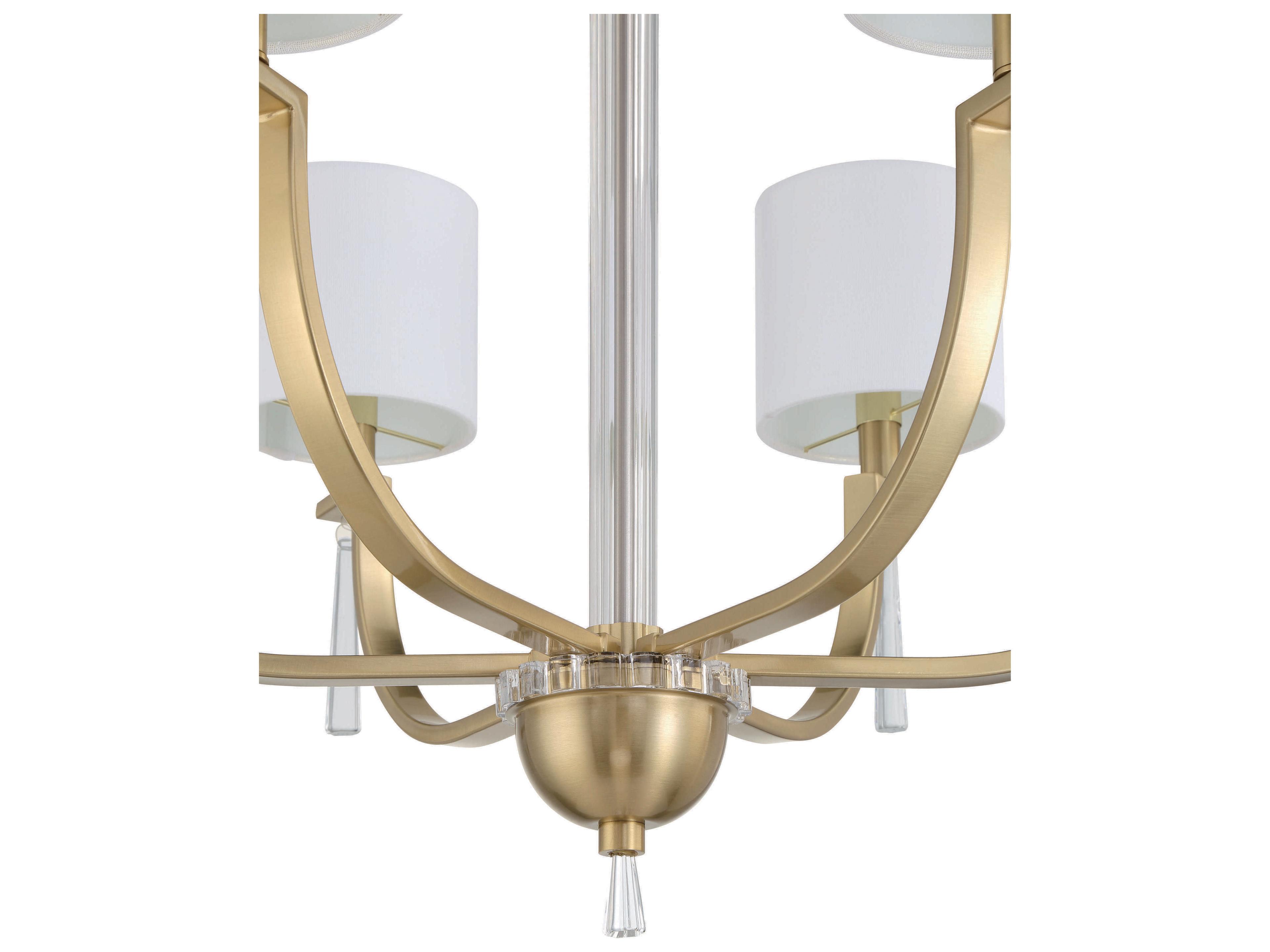 Craftmade Fortuna 6-Light Satin Brass Drum Chandelier