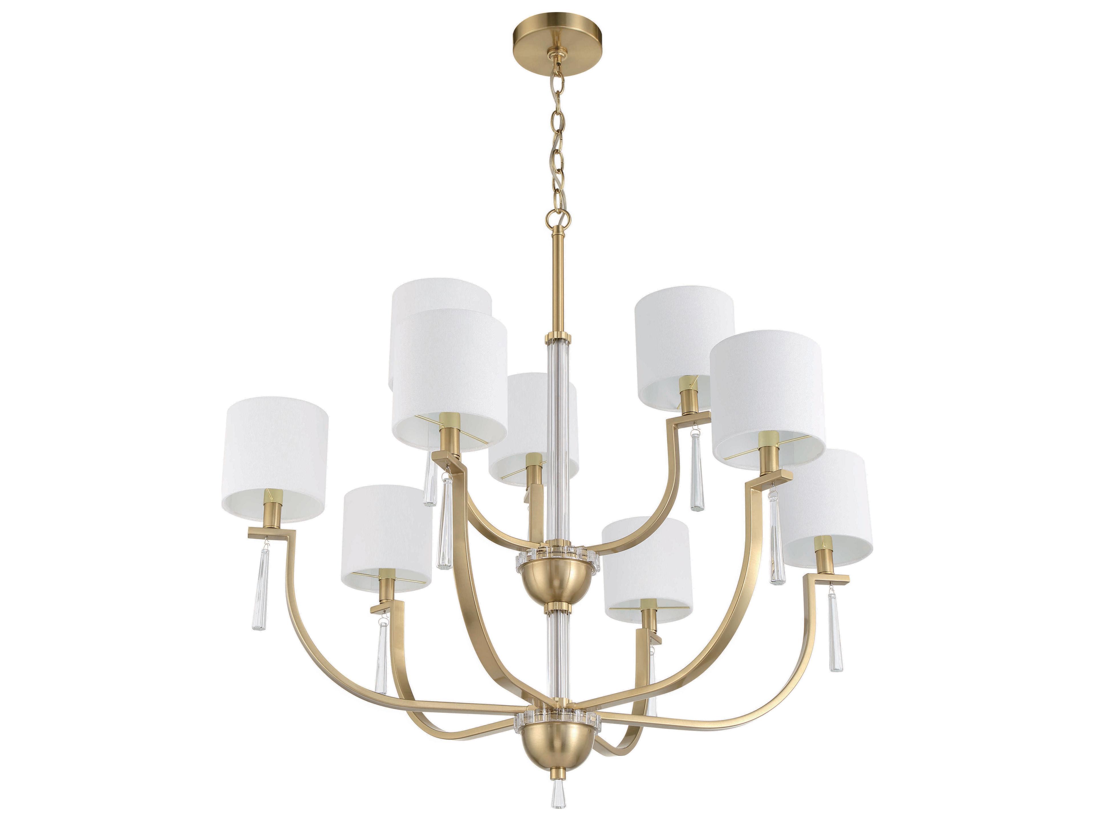 Craftmade Fortuna 9-Light Satin Brass Drum Chandelier