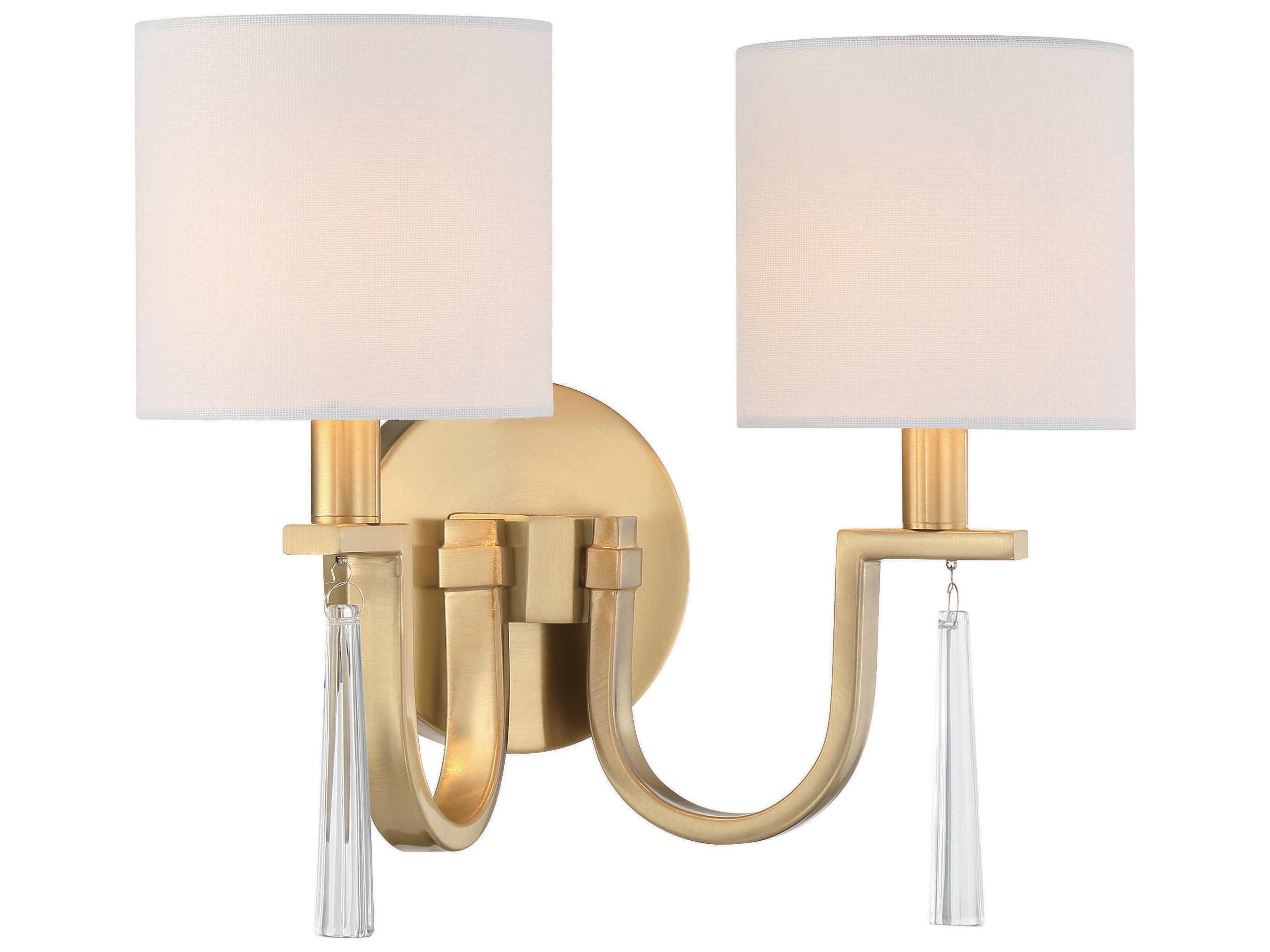 Craftmade Fortuna 2-Light Satin Brass Wall Sconce