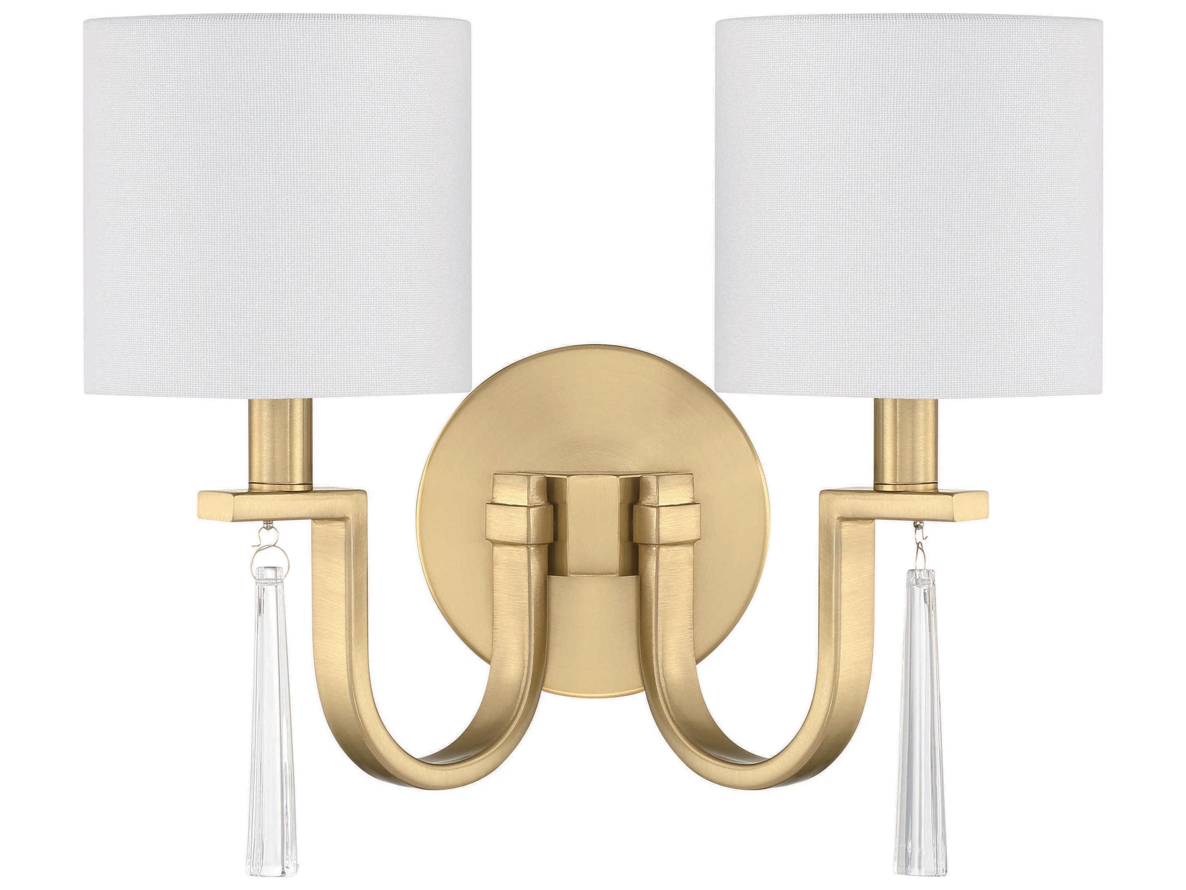 Craftmade Fortuna 2-Light Satin Brass Wall Sconce