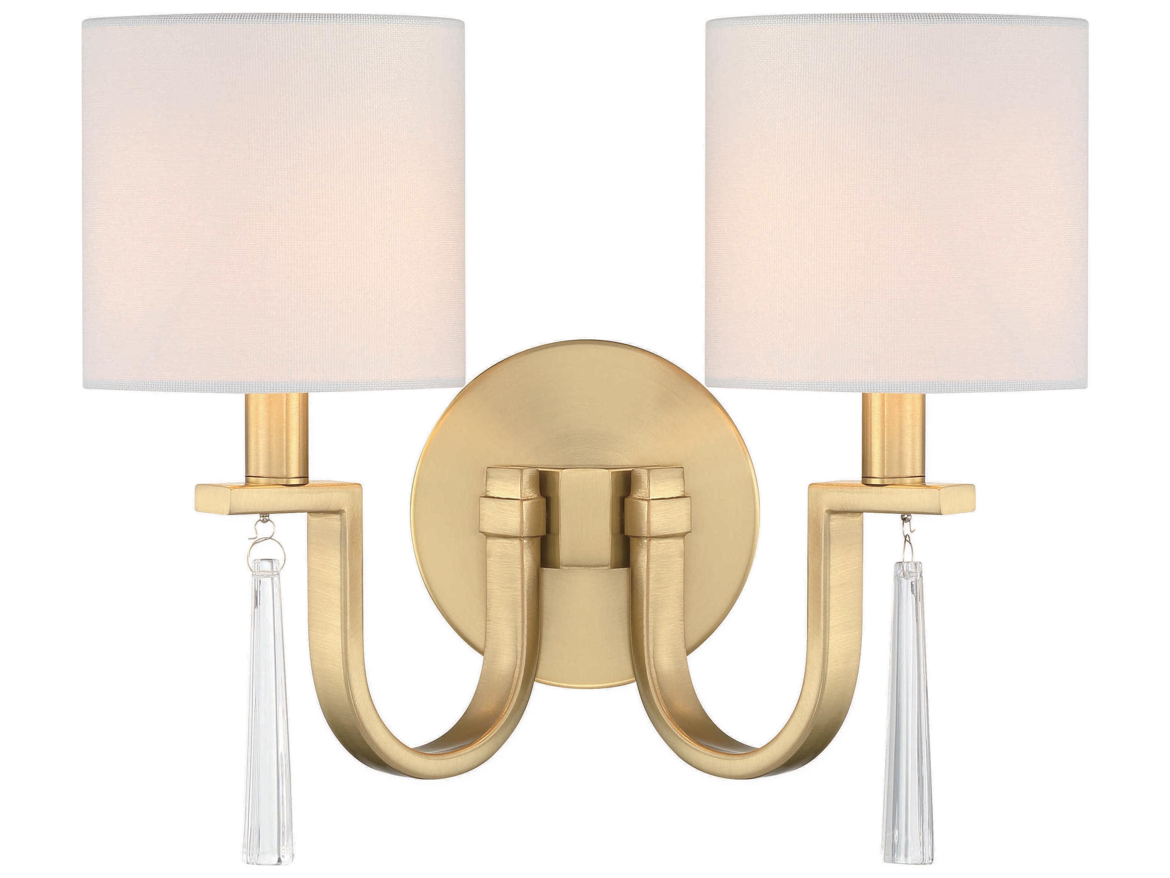 Craftmade Fortuna 2-Light Satin Brass Wall Sconce