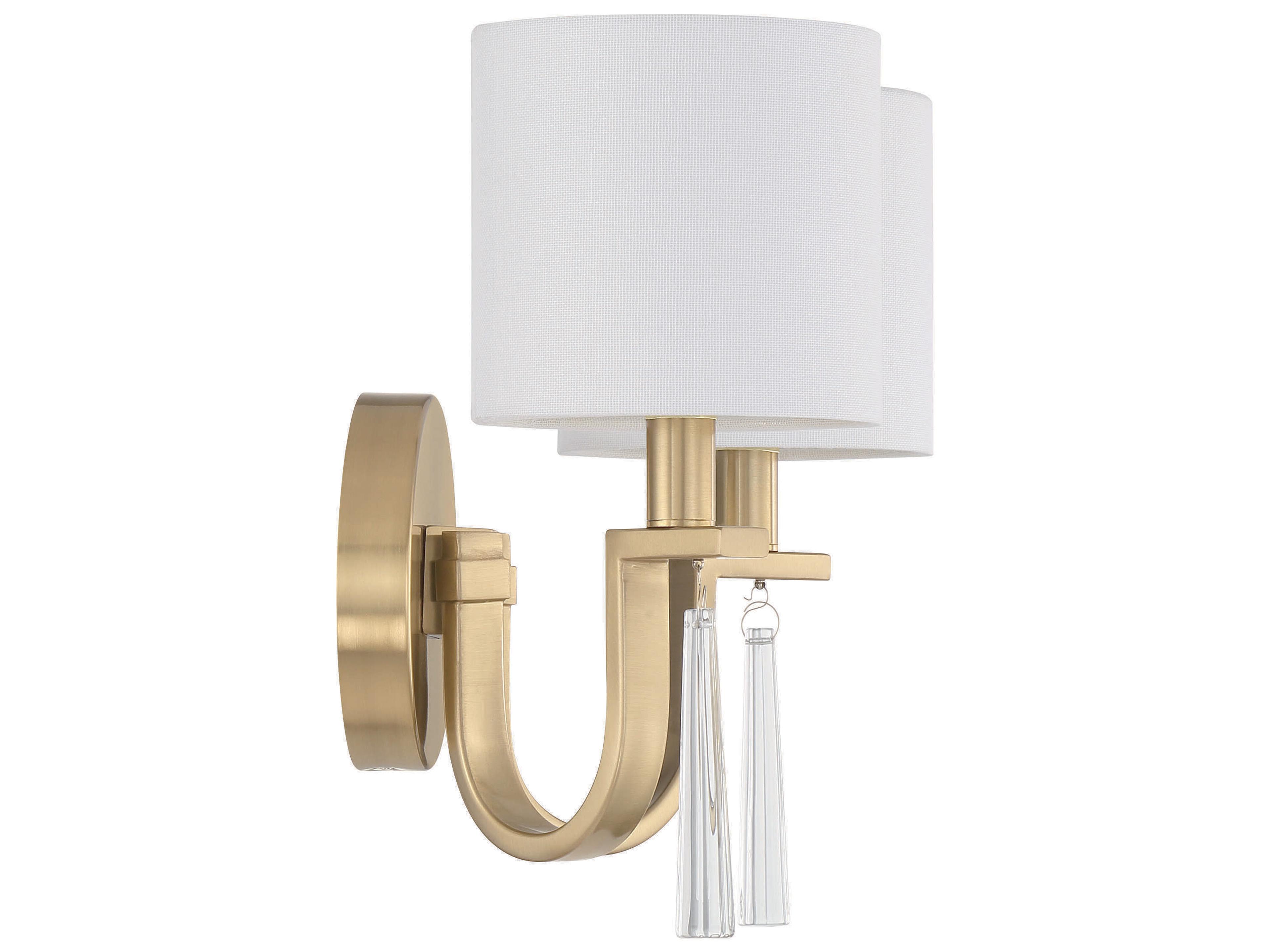 Craftmade Fortuna 2-Light Satin Brass Wall Sconce