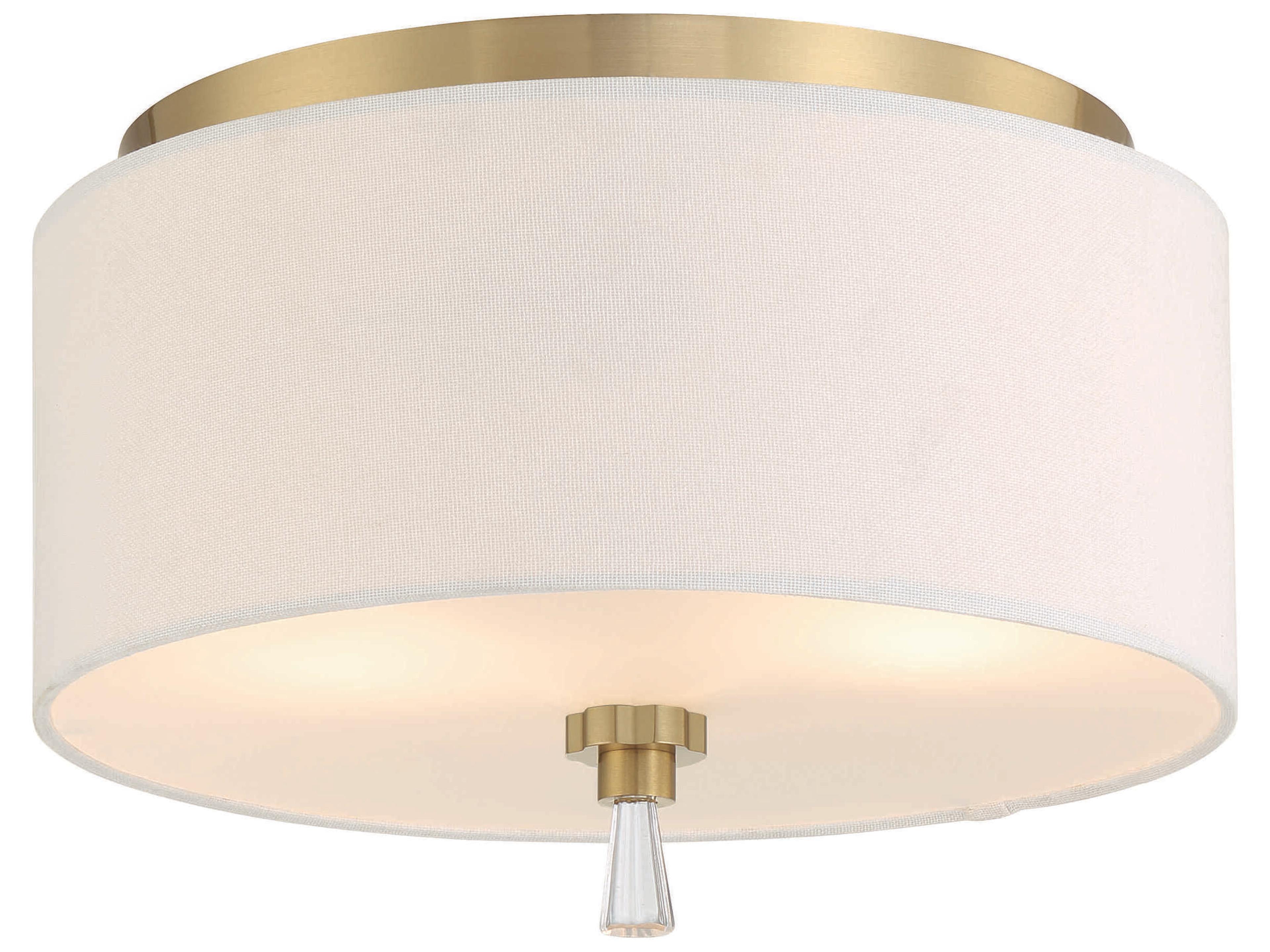Craftmade Fortuna 2-Light Satin Brass Drum Flush Mount