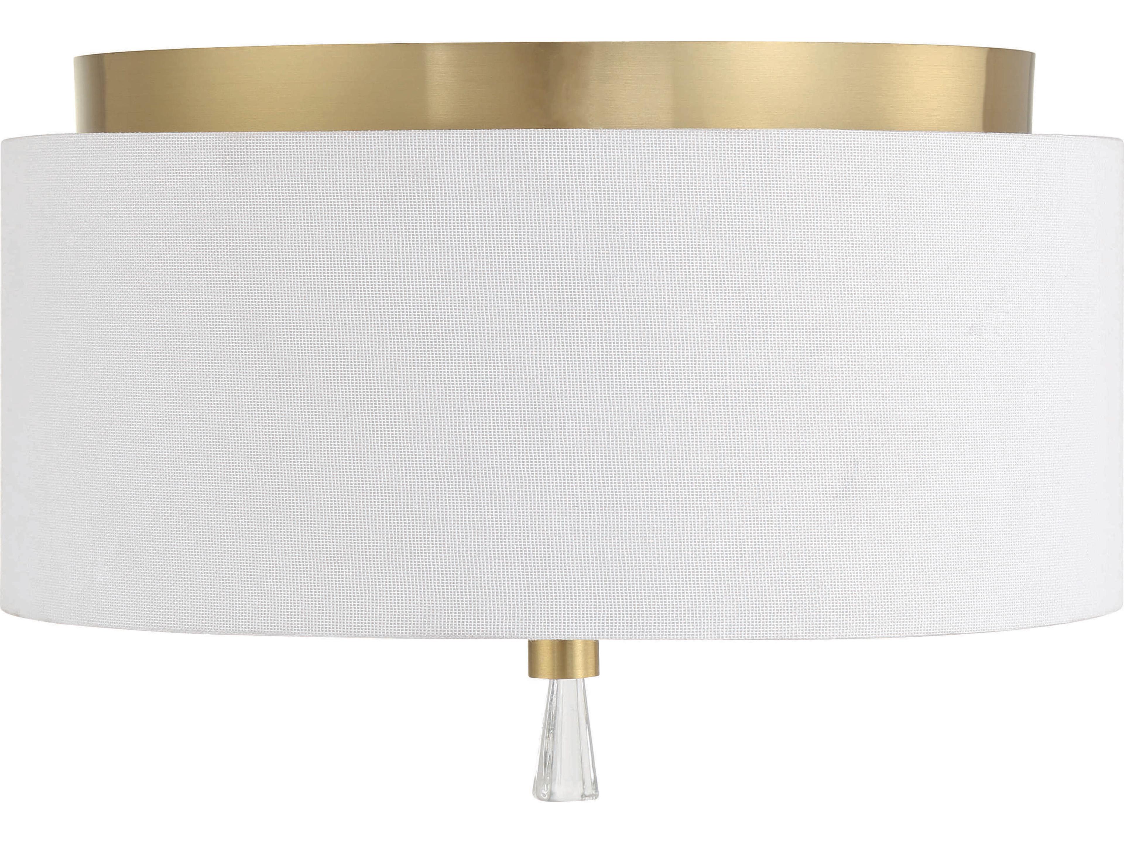 Craftmade Fortuna 2-Light Satin Brass Drum Flush Mount