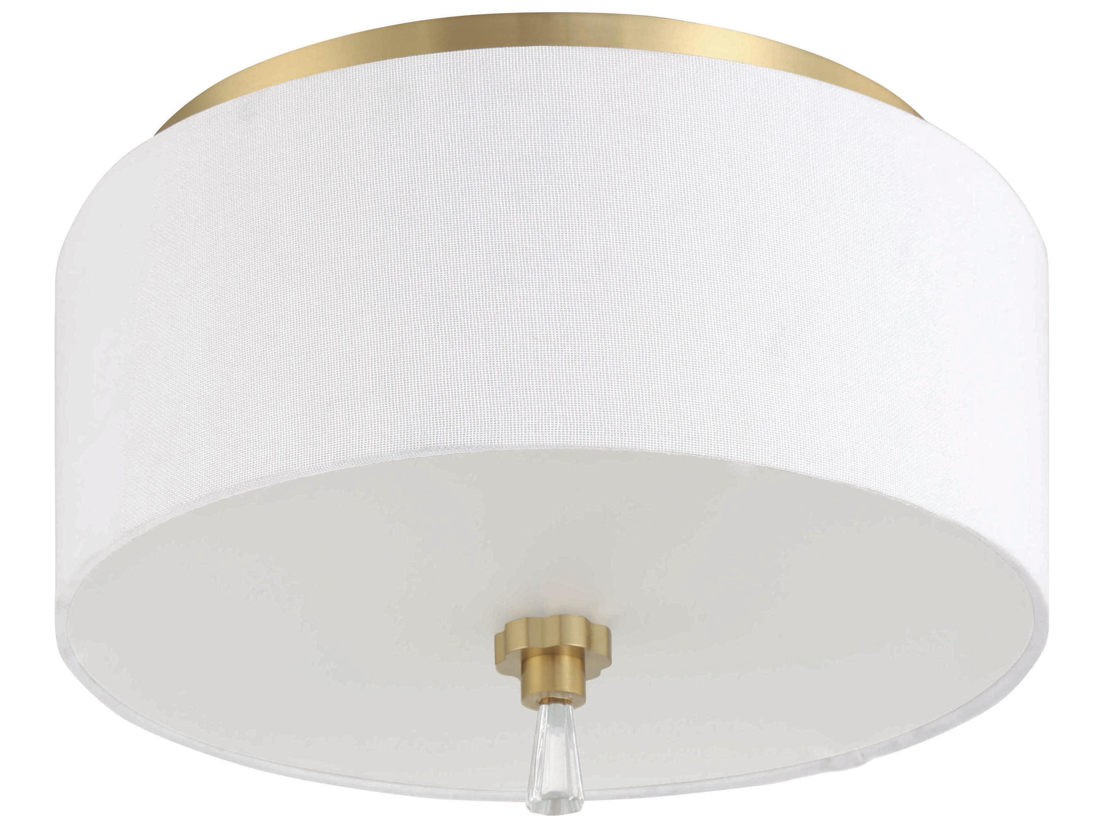 Craftmade Fortuna 2-Light Satin Brass Drum Flush Mount
