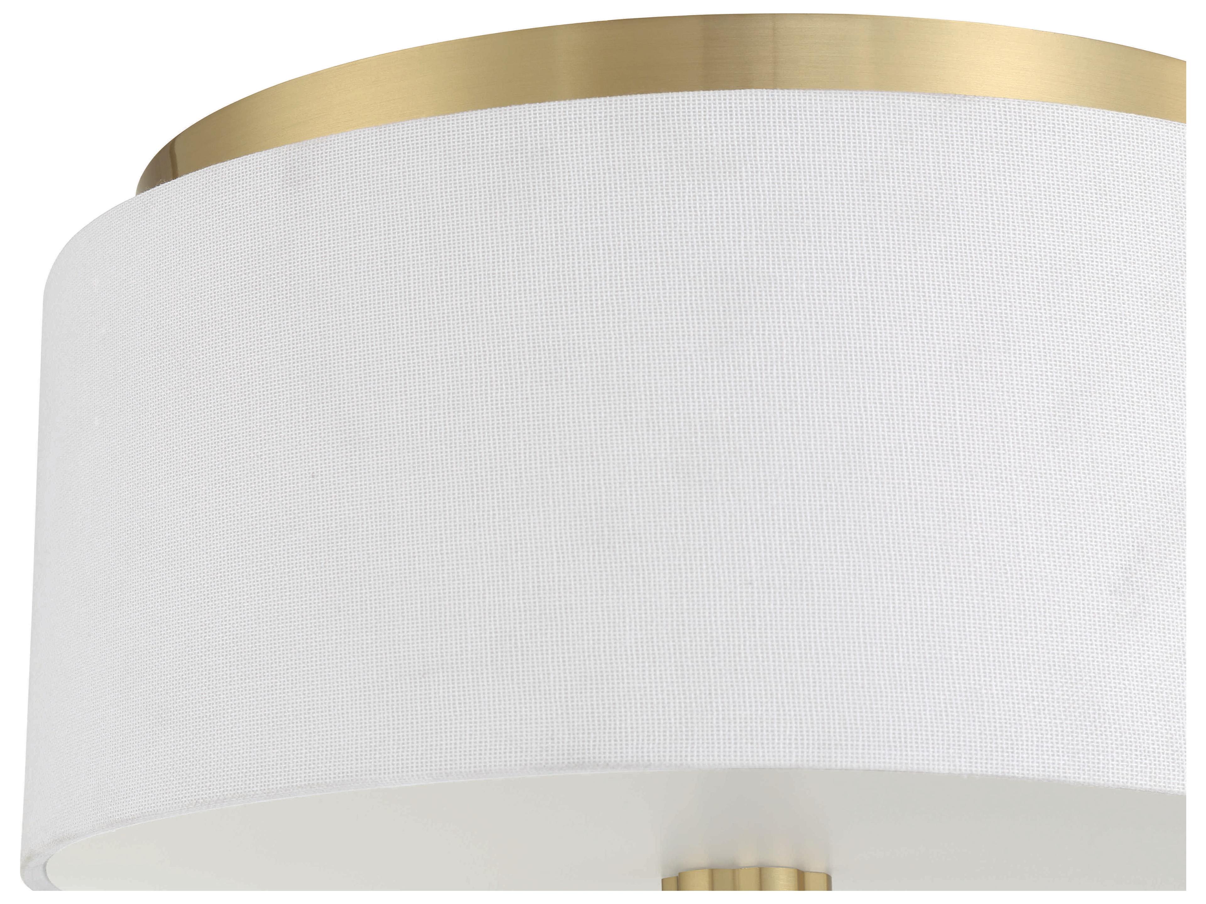 Craftmade Fortuna 2-Light Satin Brass Drum Flush Mount