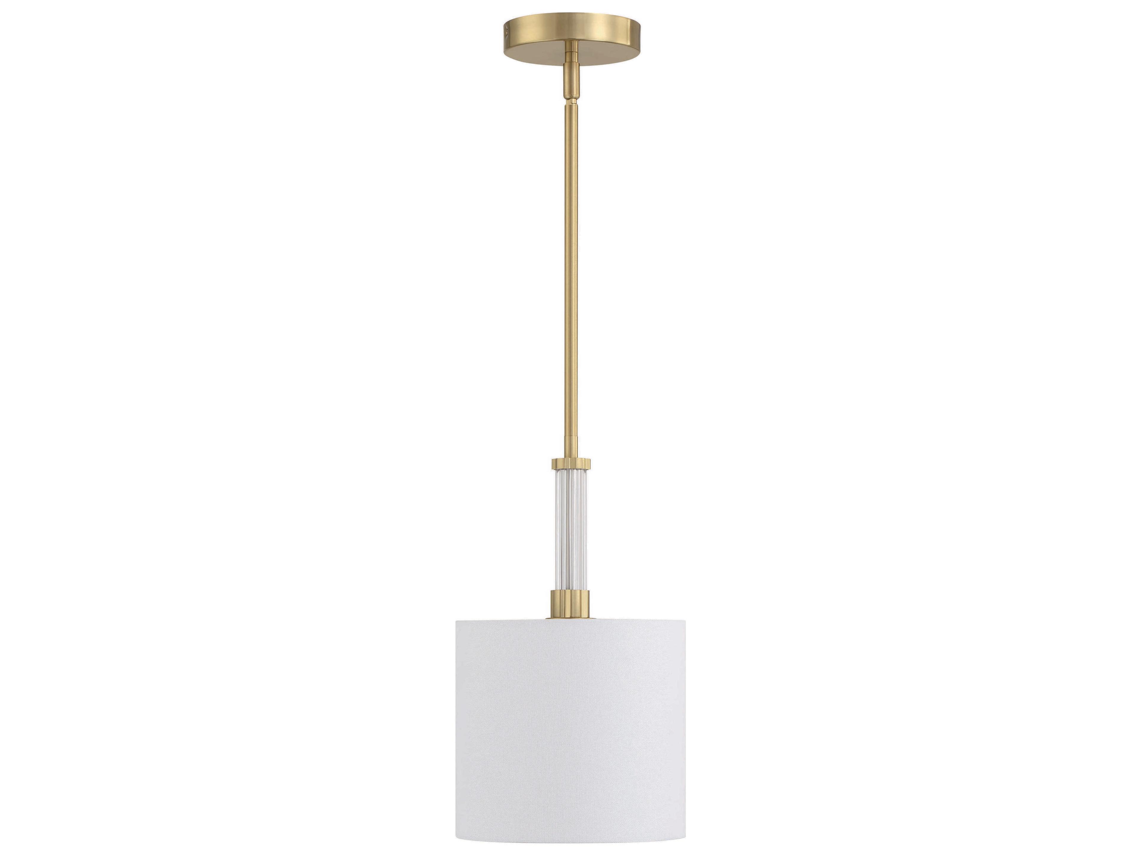 Craftmade Fortuna 1-Light Satin Brass Drum Mini Pendant