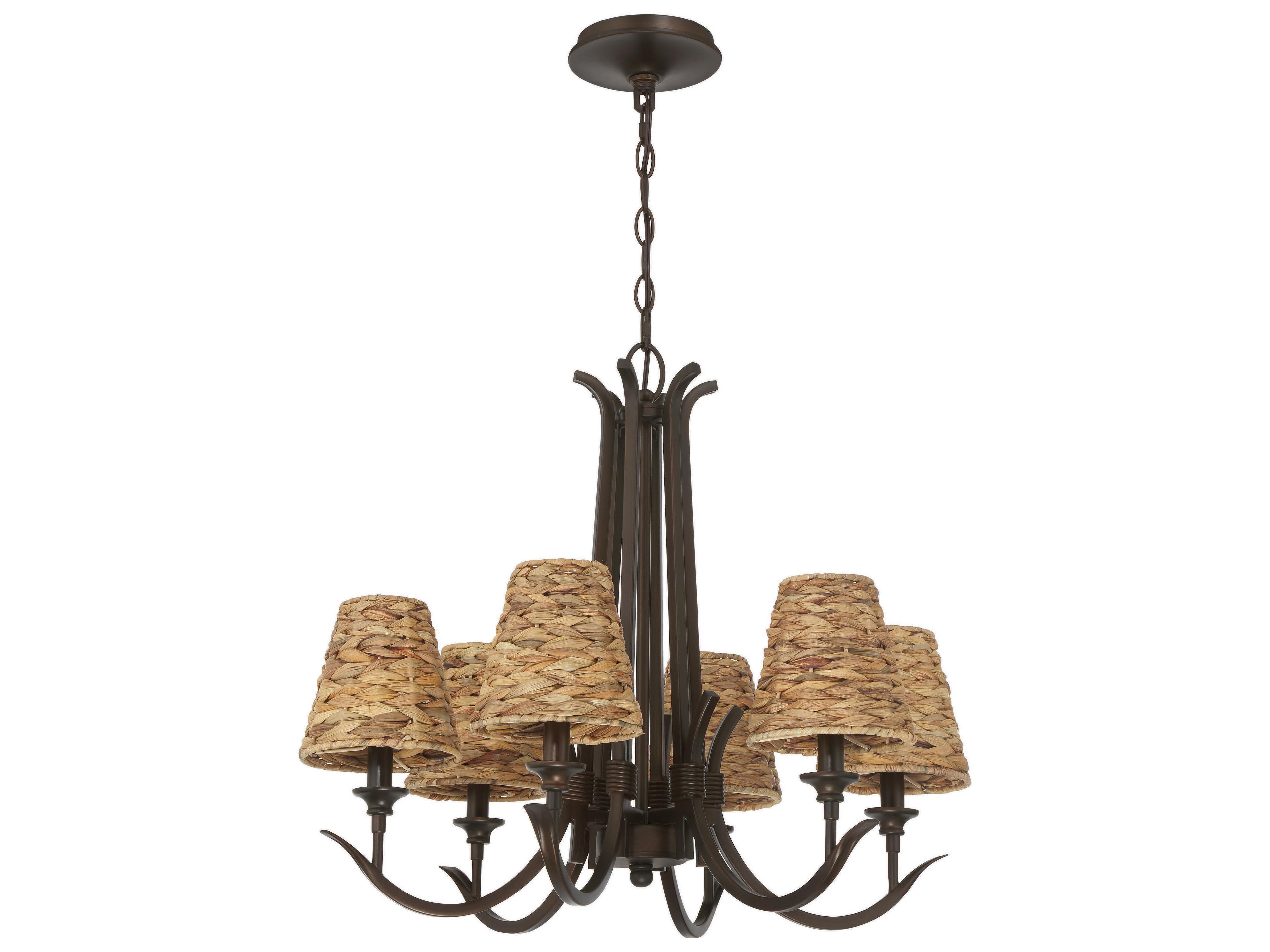 Kokomo 6-Light Aged Bronze Brushed Candelabra Chandelier