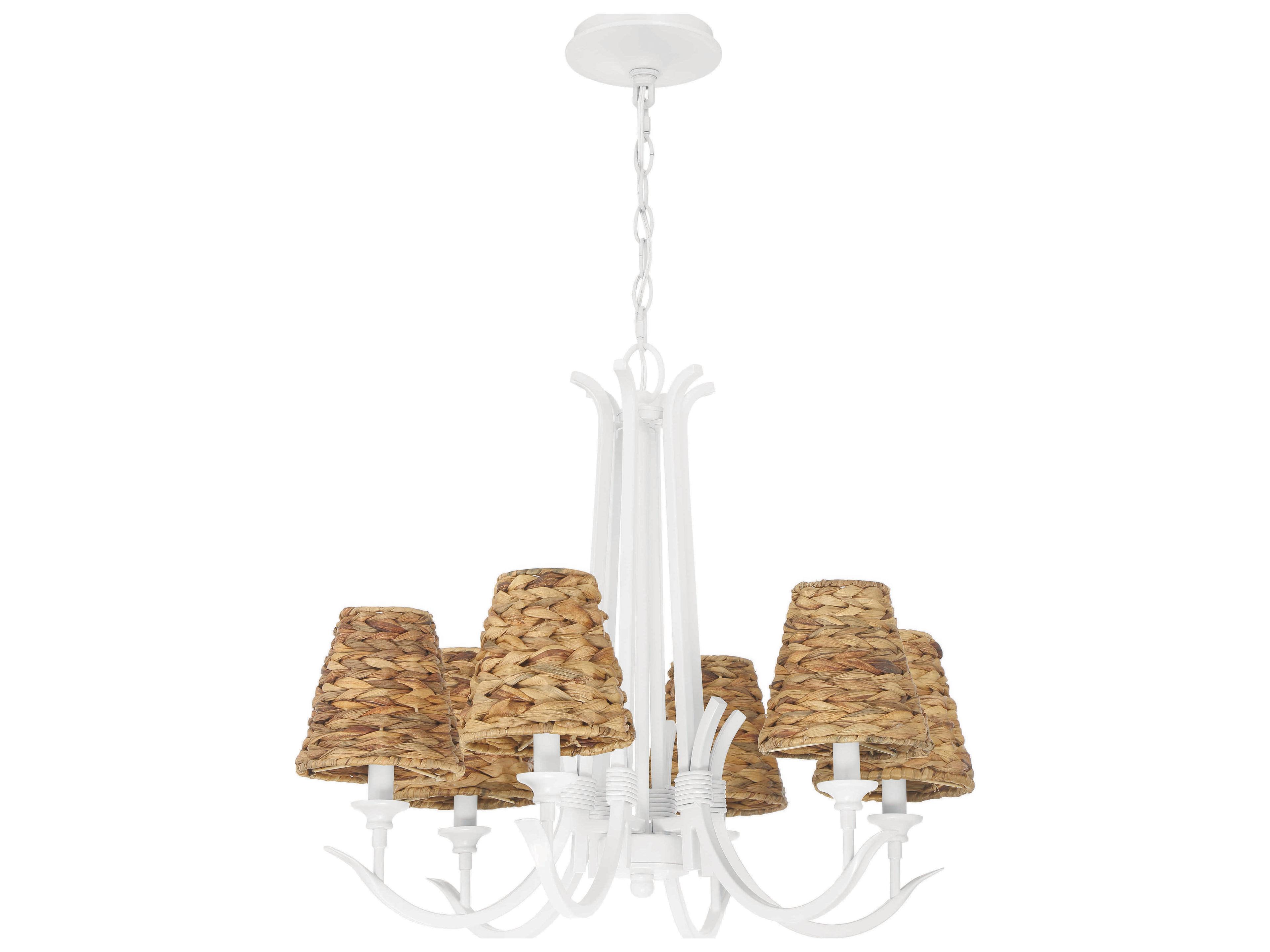Kokomo 6-Light Matte White Candelabra Chandelier