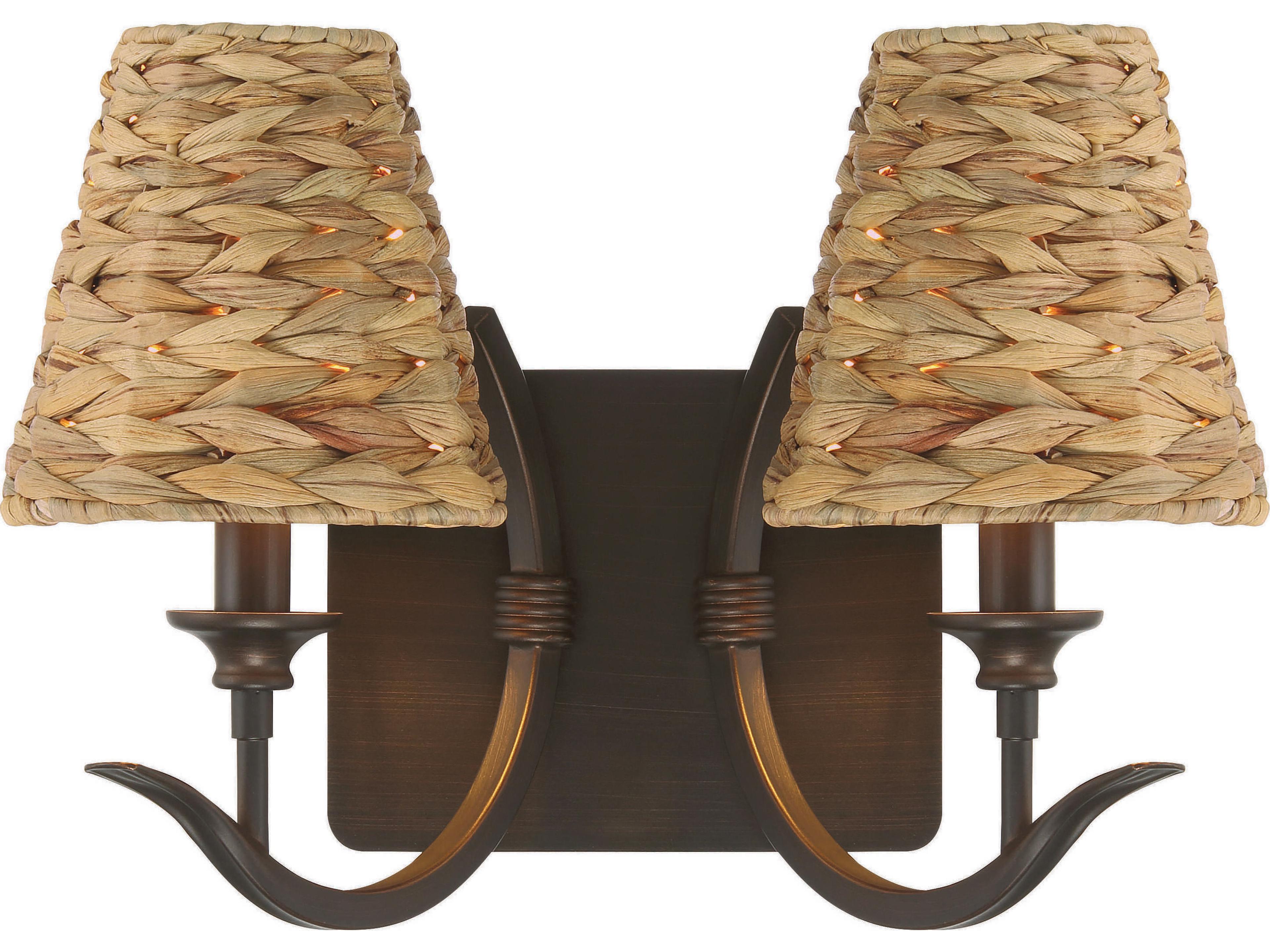 Craftmade Kokomo 2-Light Aged Bronze Brushed Wall Sconce