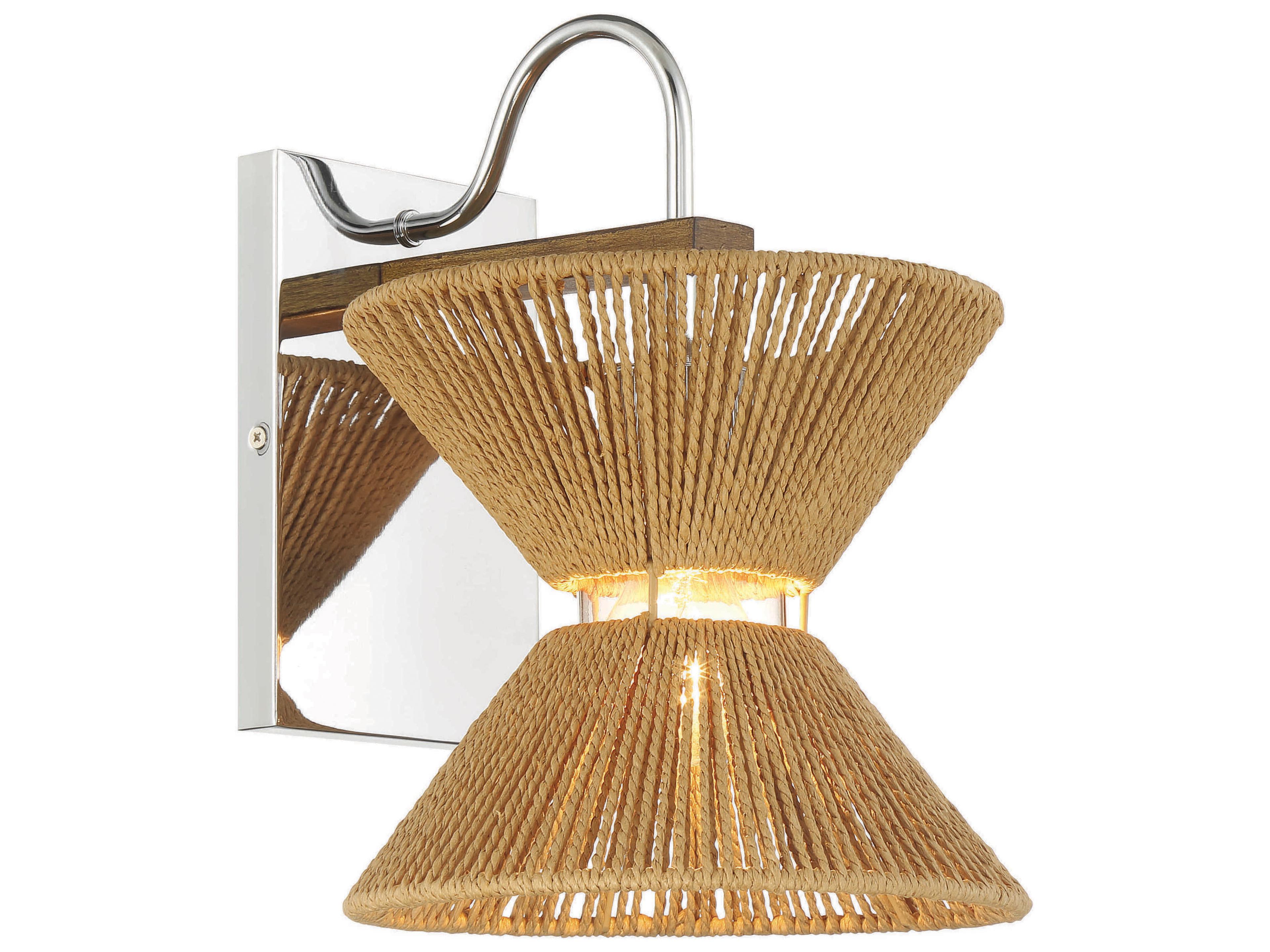 Craftmade Serena 1-Light Chrome Walnut Wall Sconce