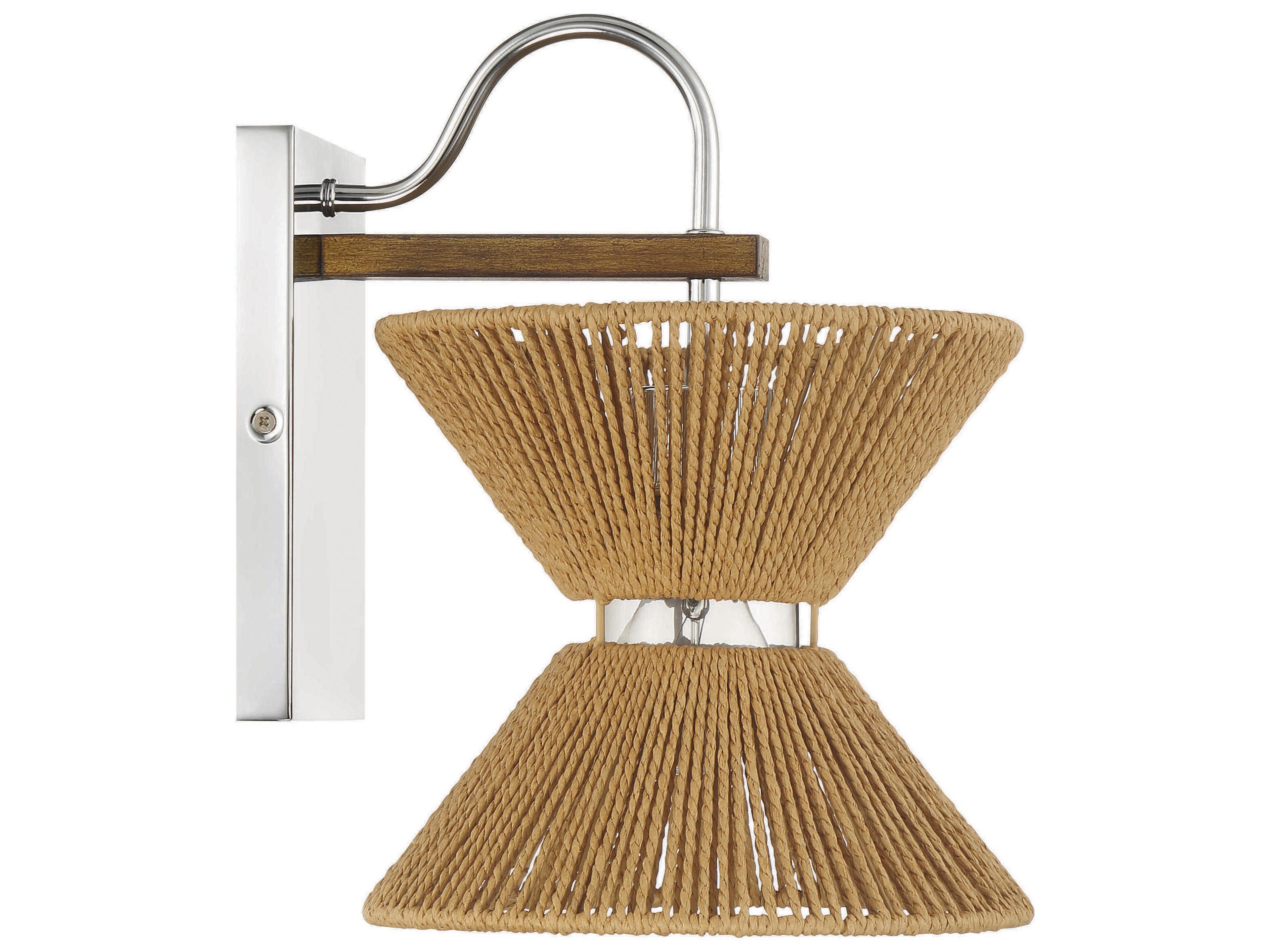 Craftmade Serena 1-Light Chrome Walnut Wall Sconce