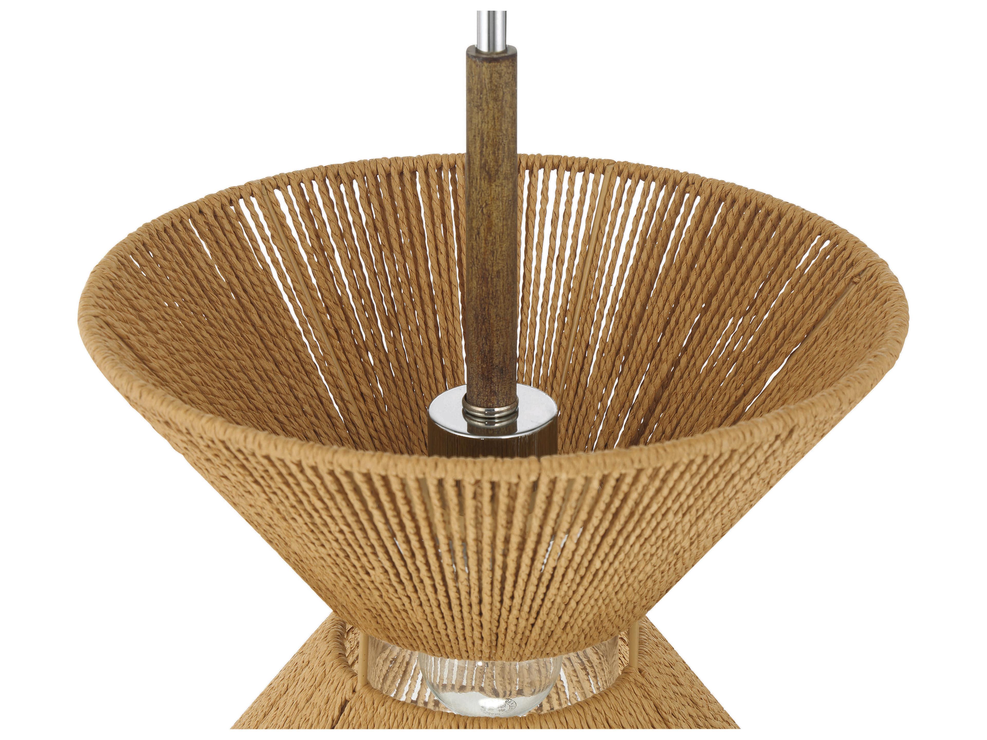 Craftmade Serena 1-Light Chrome Walnut Mini Pendant