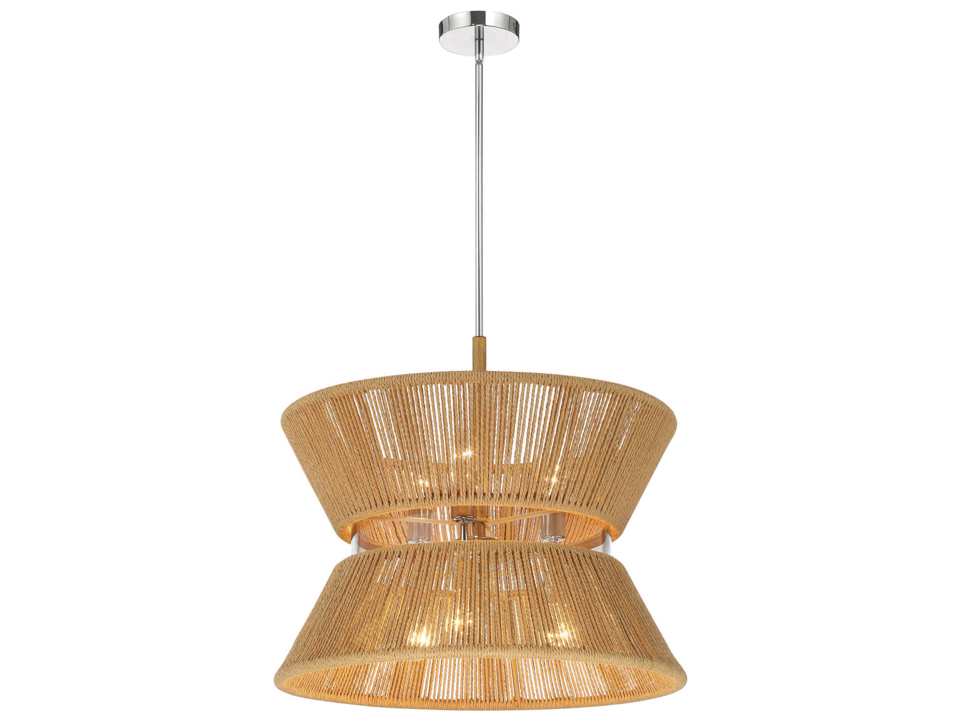 Craftmade Serena 6-Light Chrome Walnut Pendant