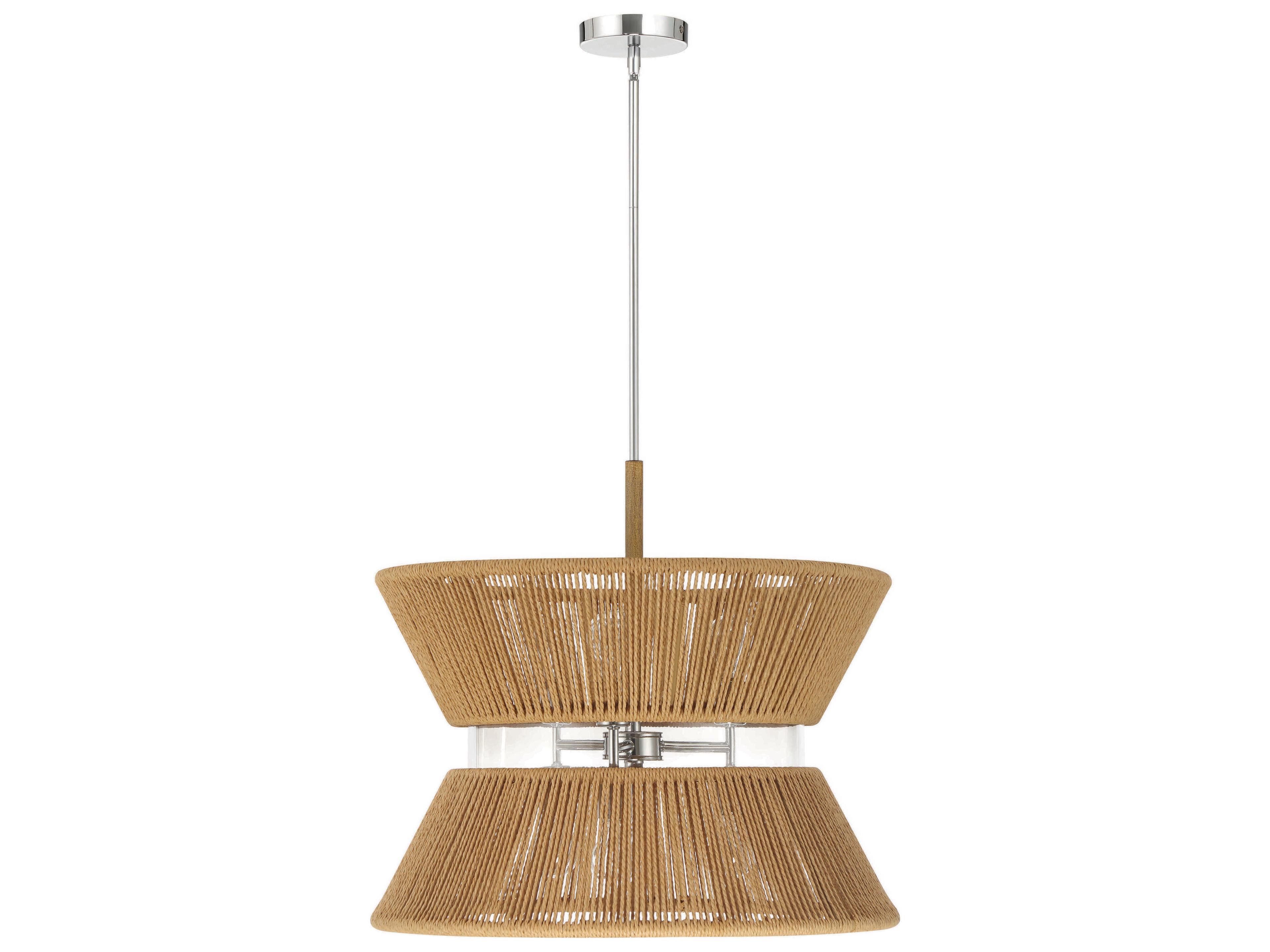 Craftmade Serena 6-Light Chrome Walnut Pendant