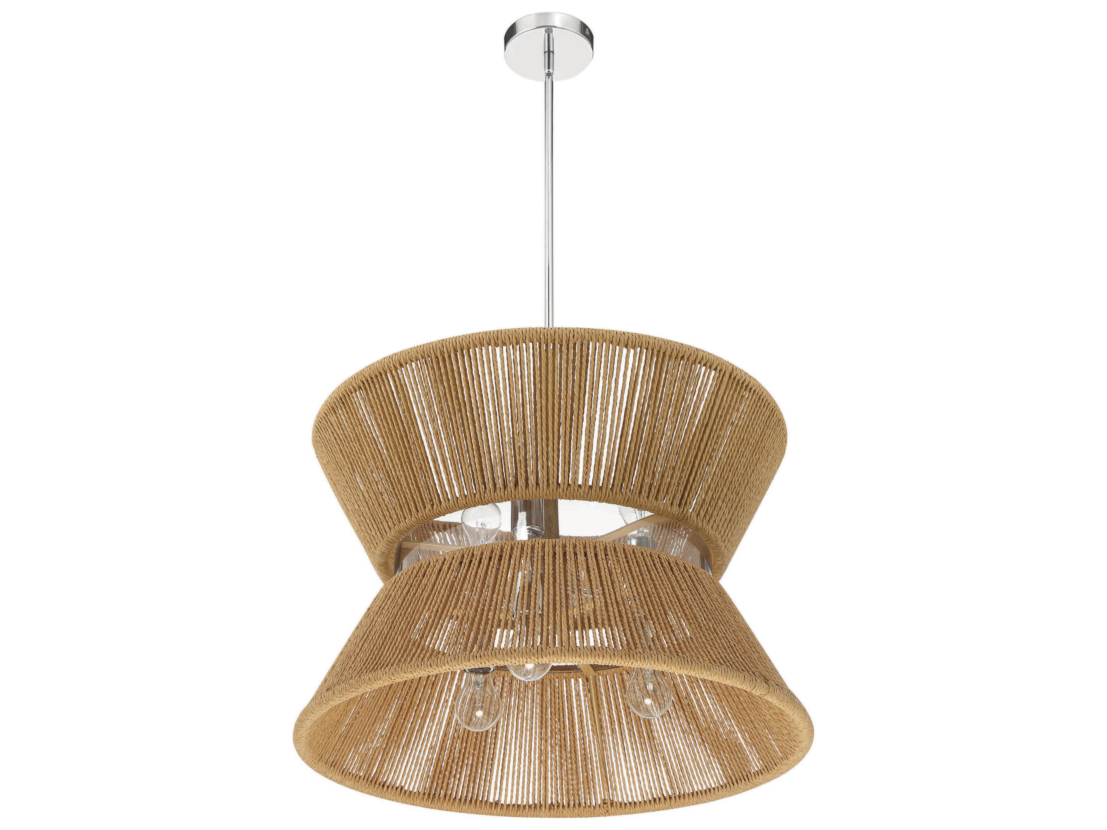 Craftmade Serena 6-Light Chrome Walnut Pendant