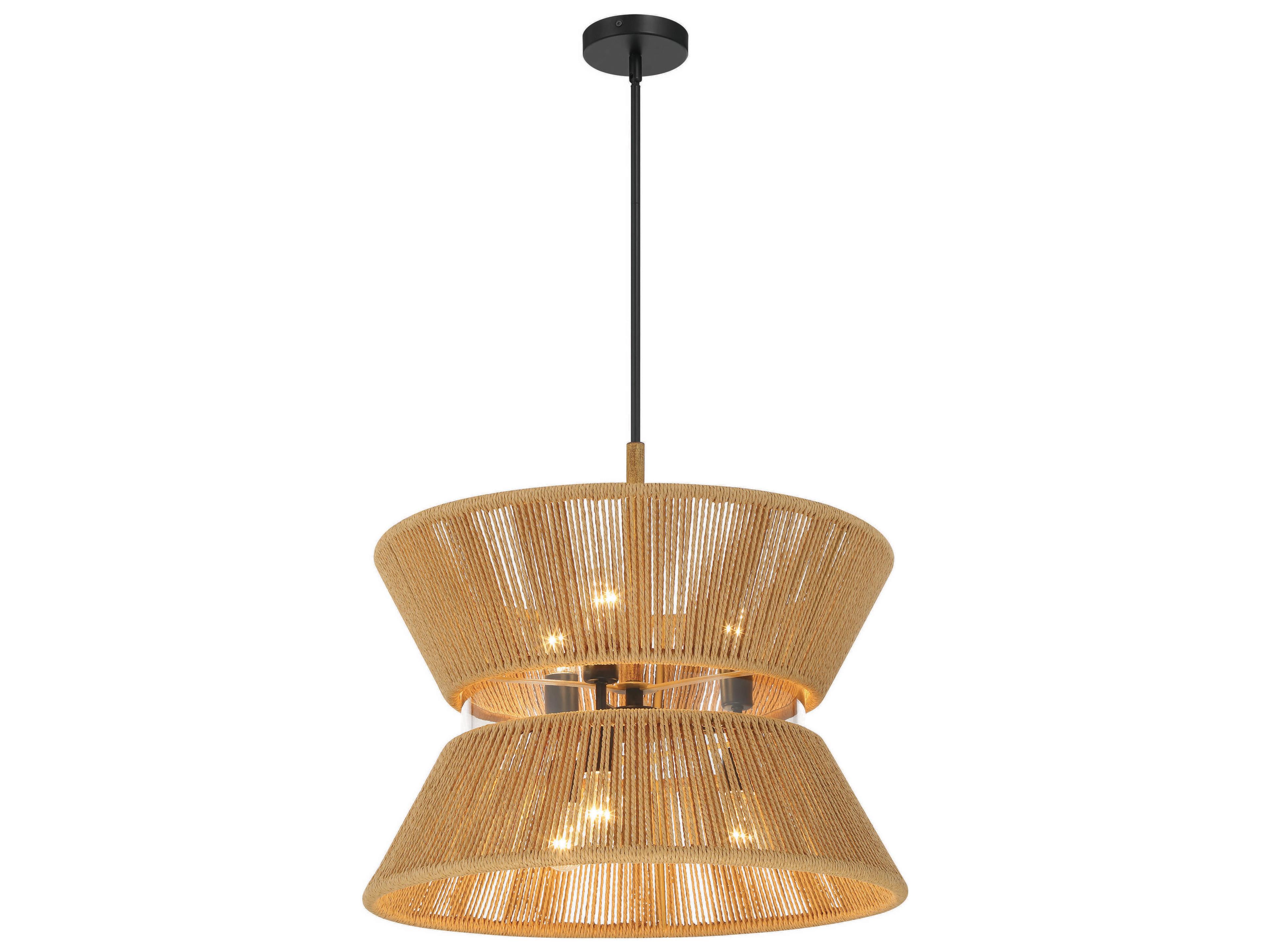 Craftmade Serena 6-Light Flat Black Walnut Pendant