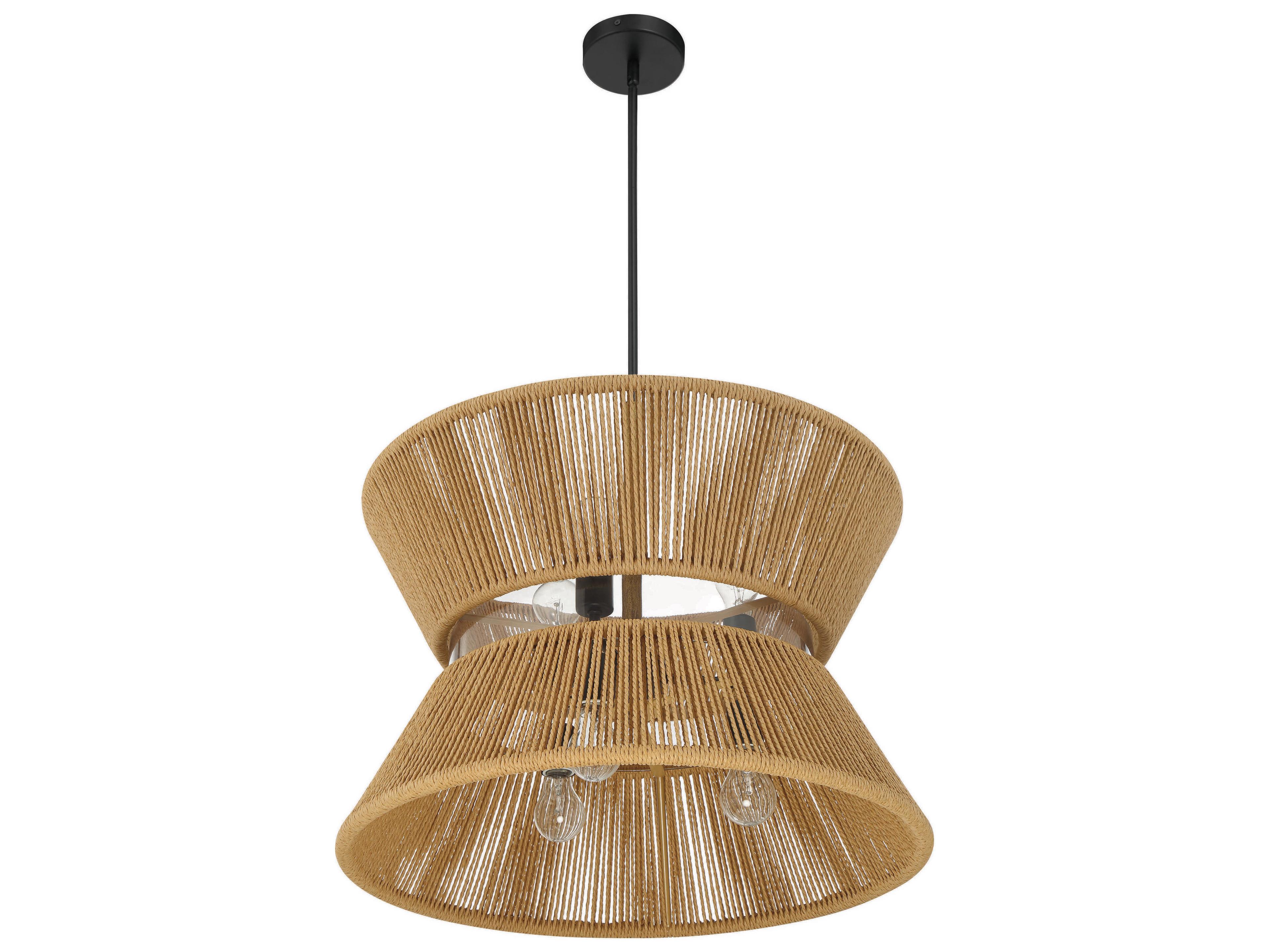 Craftmade Serena 6-Light Flat Black Walnut Pendant