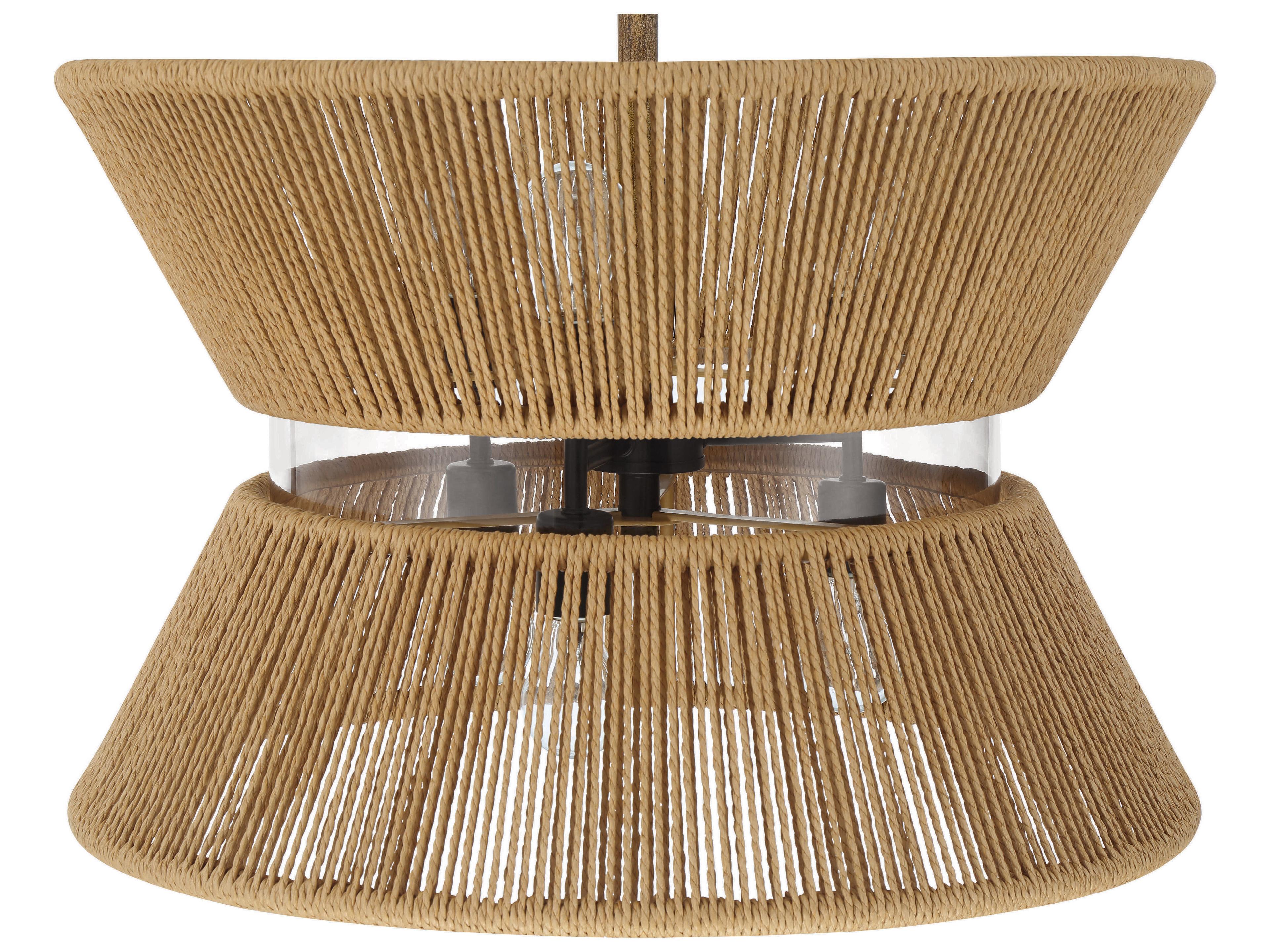 Craftmade Serena 6-Light Flat Black Walnut Pendant