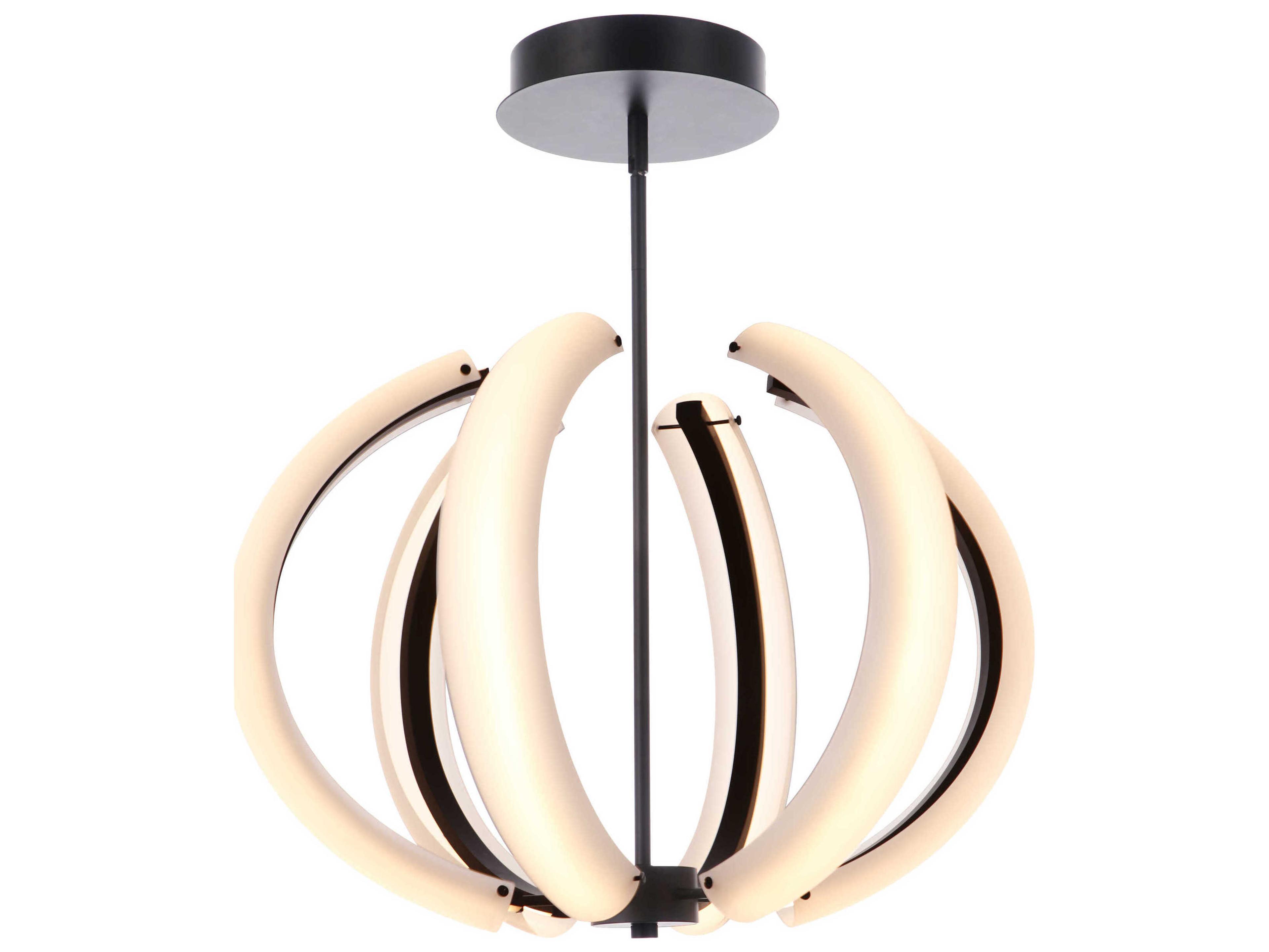 Craftmade Unwind 6-Light Flat Black Globe Pendant