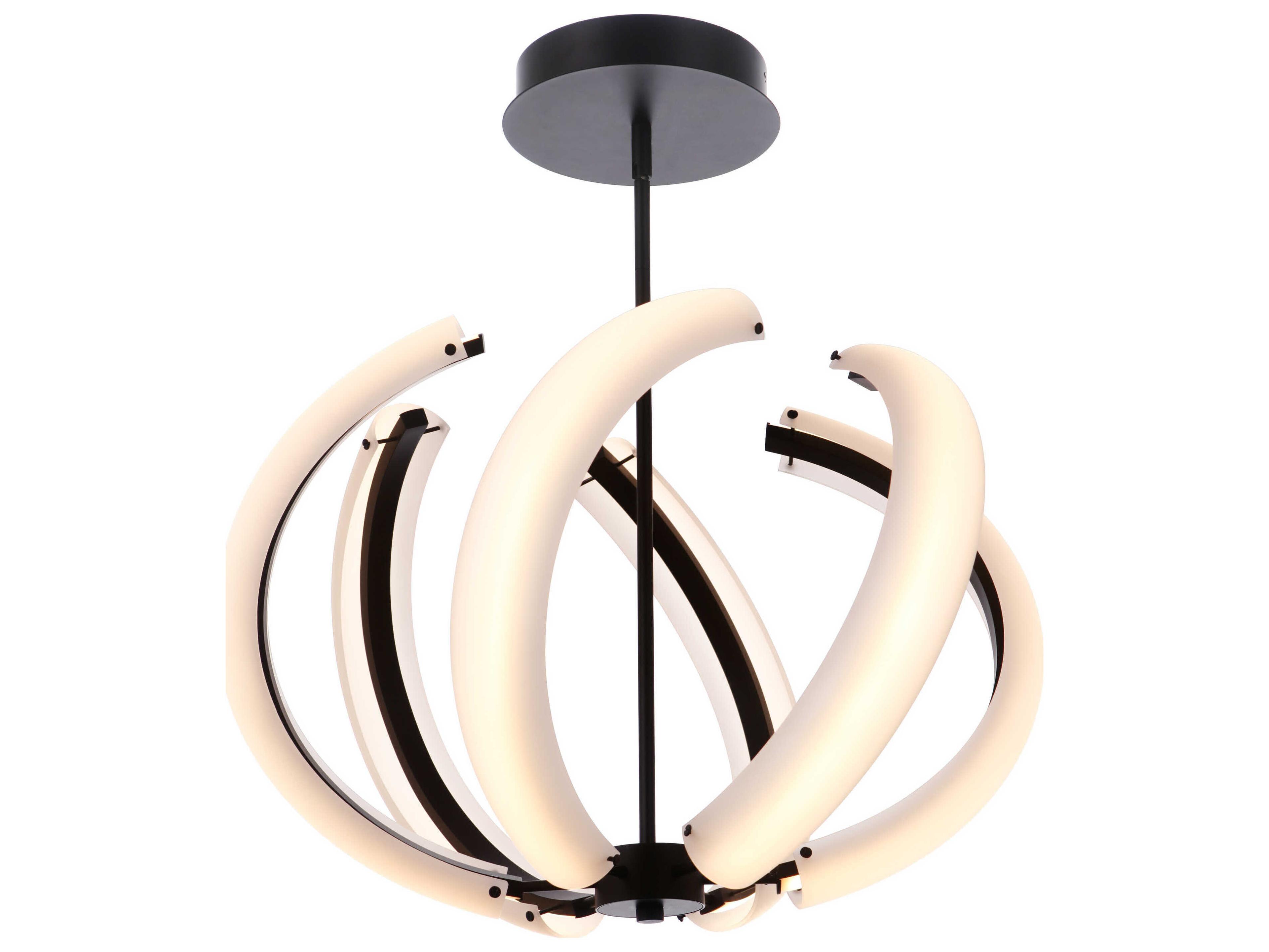 Craftmade Unwind 6-Light Flat Black Globe Pendant