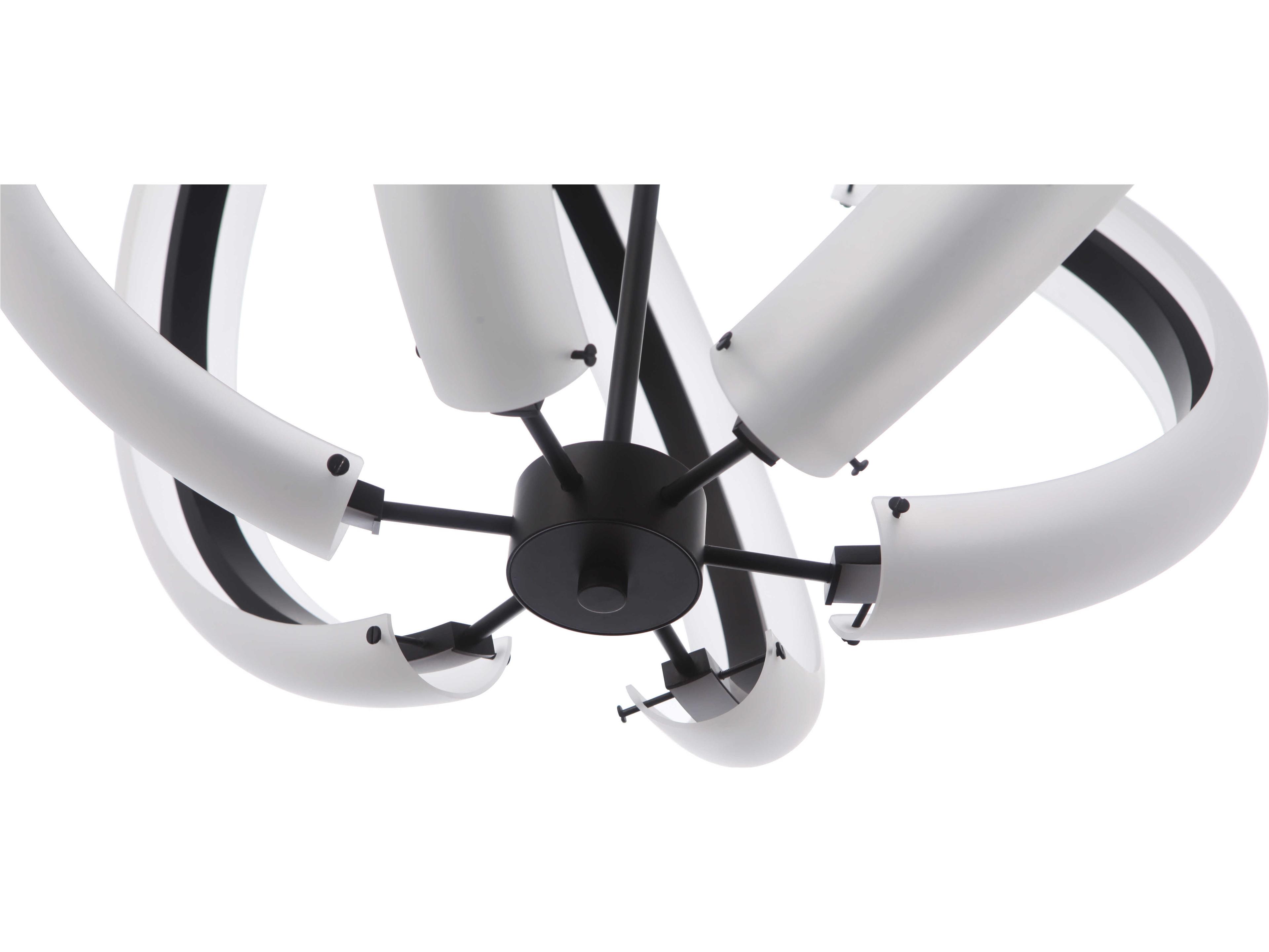 Craftmade Unwind 6-Light Flat Black Globe Pendant