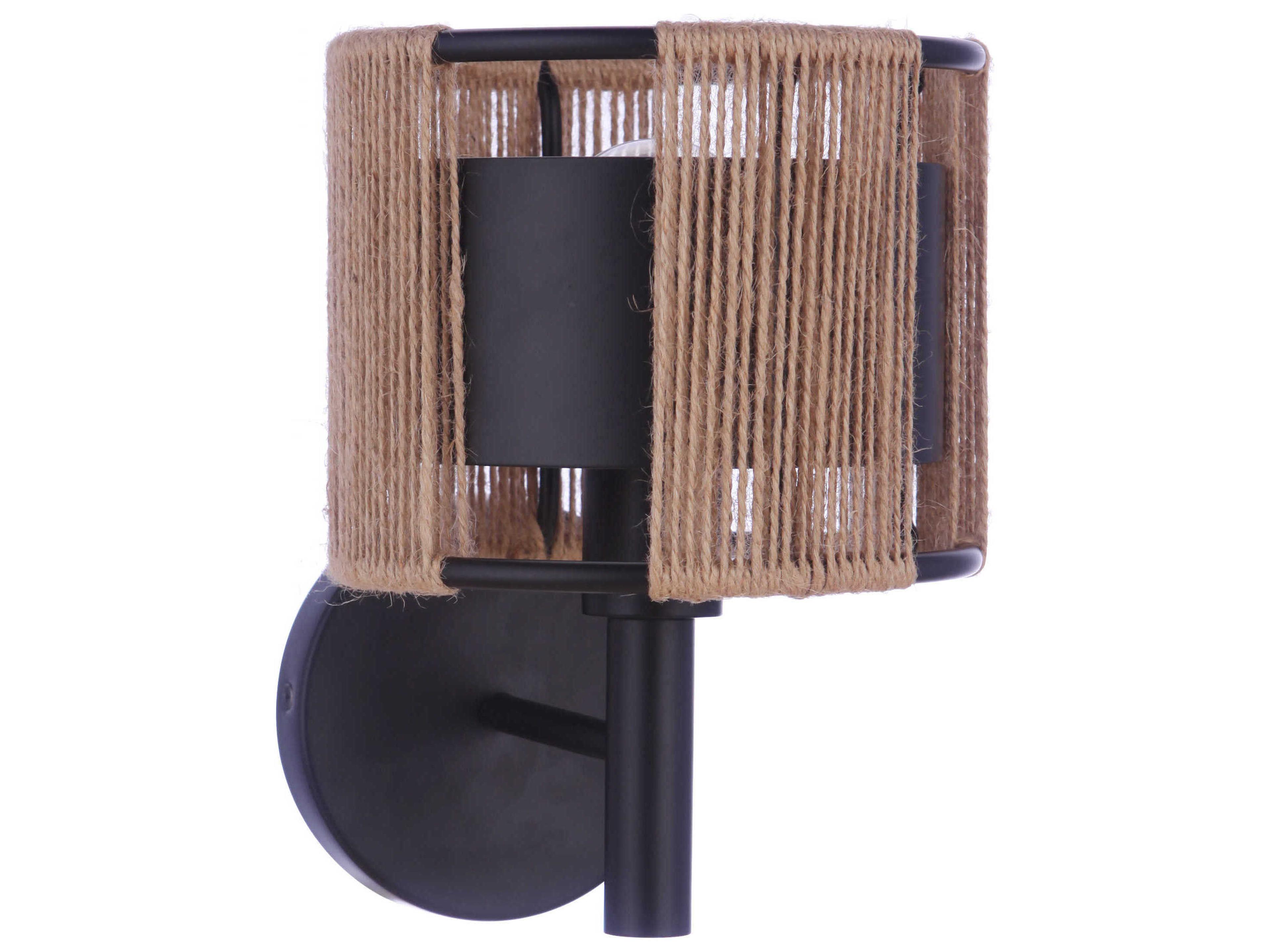 Kensey 1-Light Flat Black Wall Sconce