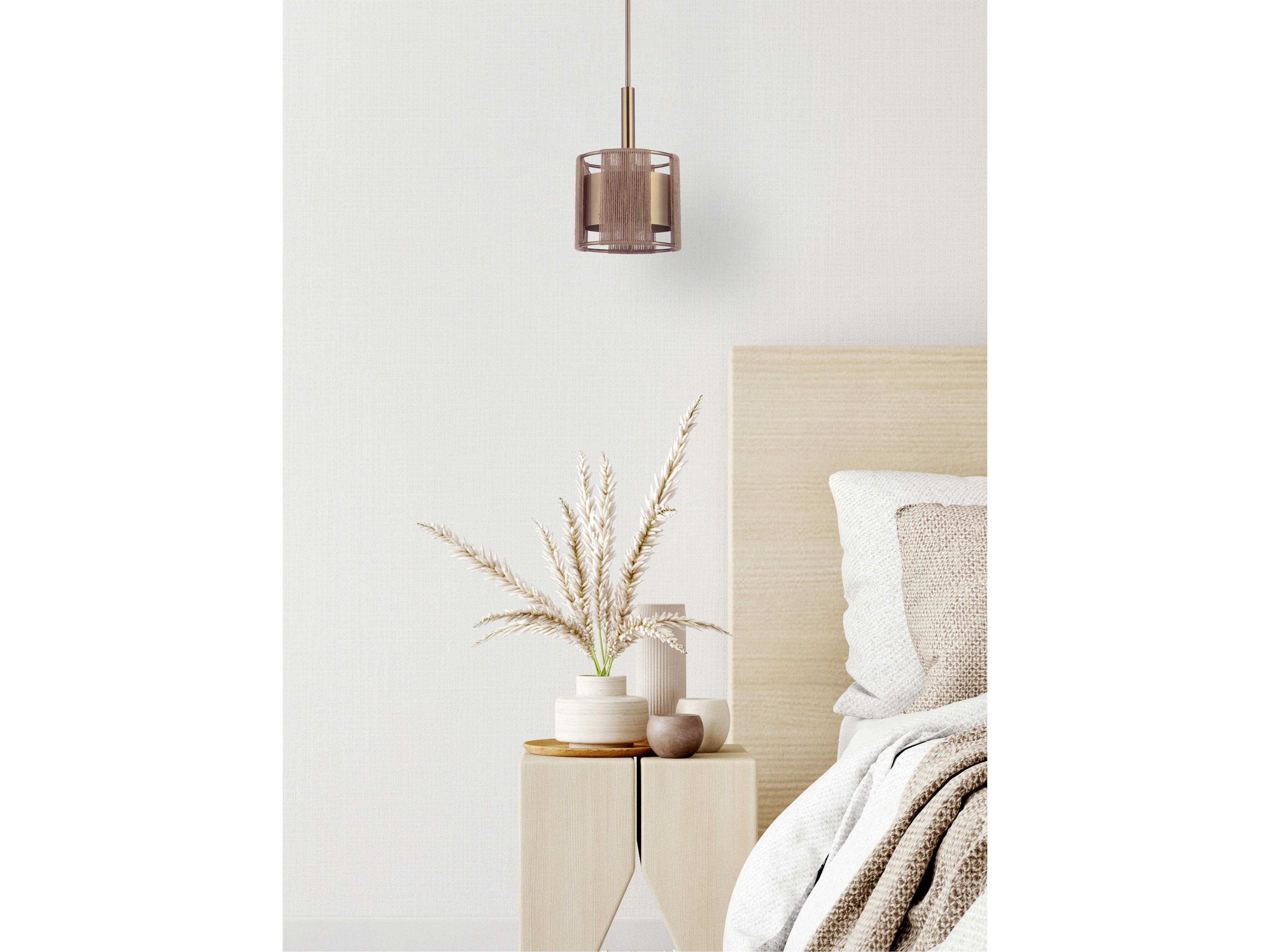 Craftmade Kensey 1-Light Satin Brass Drum Mini Pendant