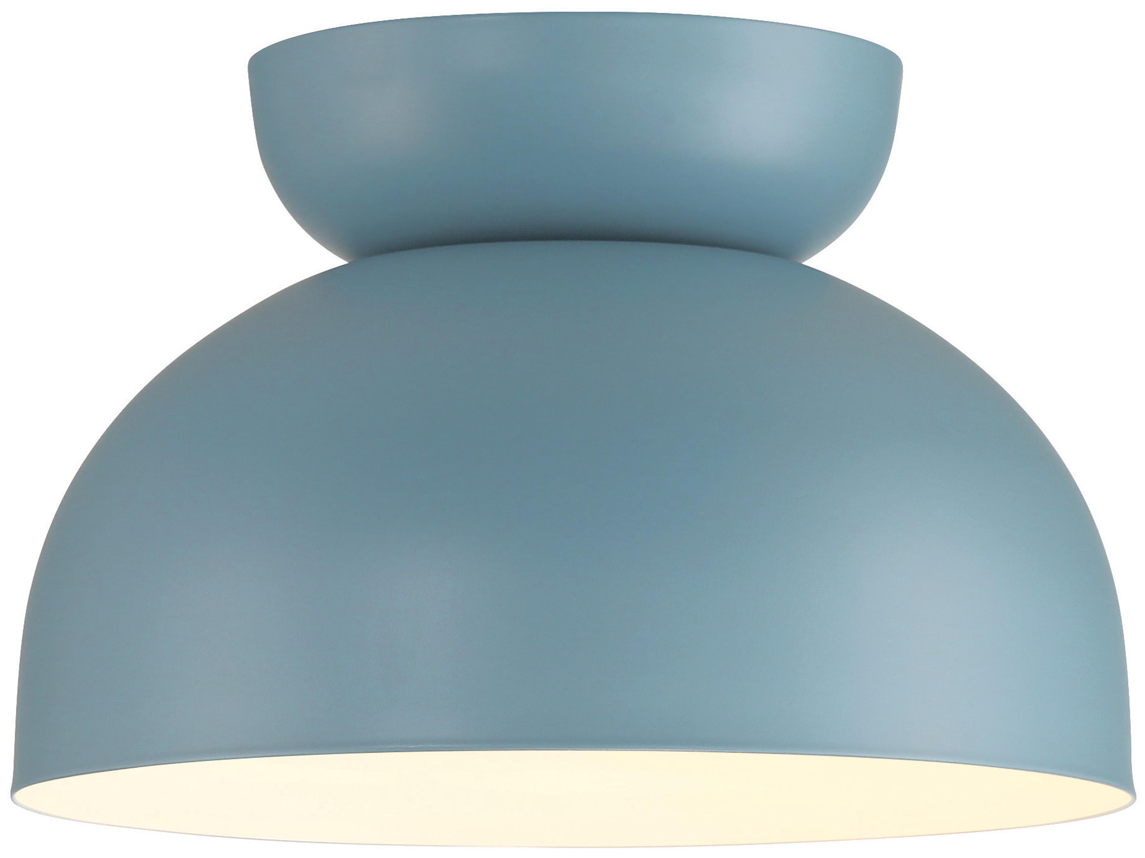 Craftmade Ventura 1-Light Dusty Blue Dome Flush Mount
