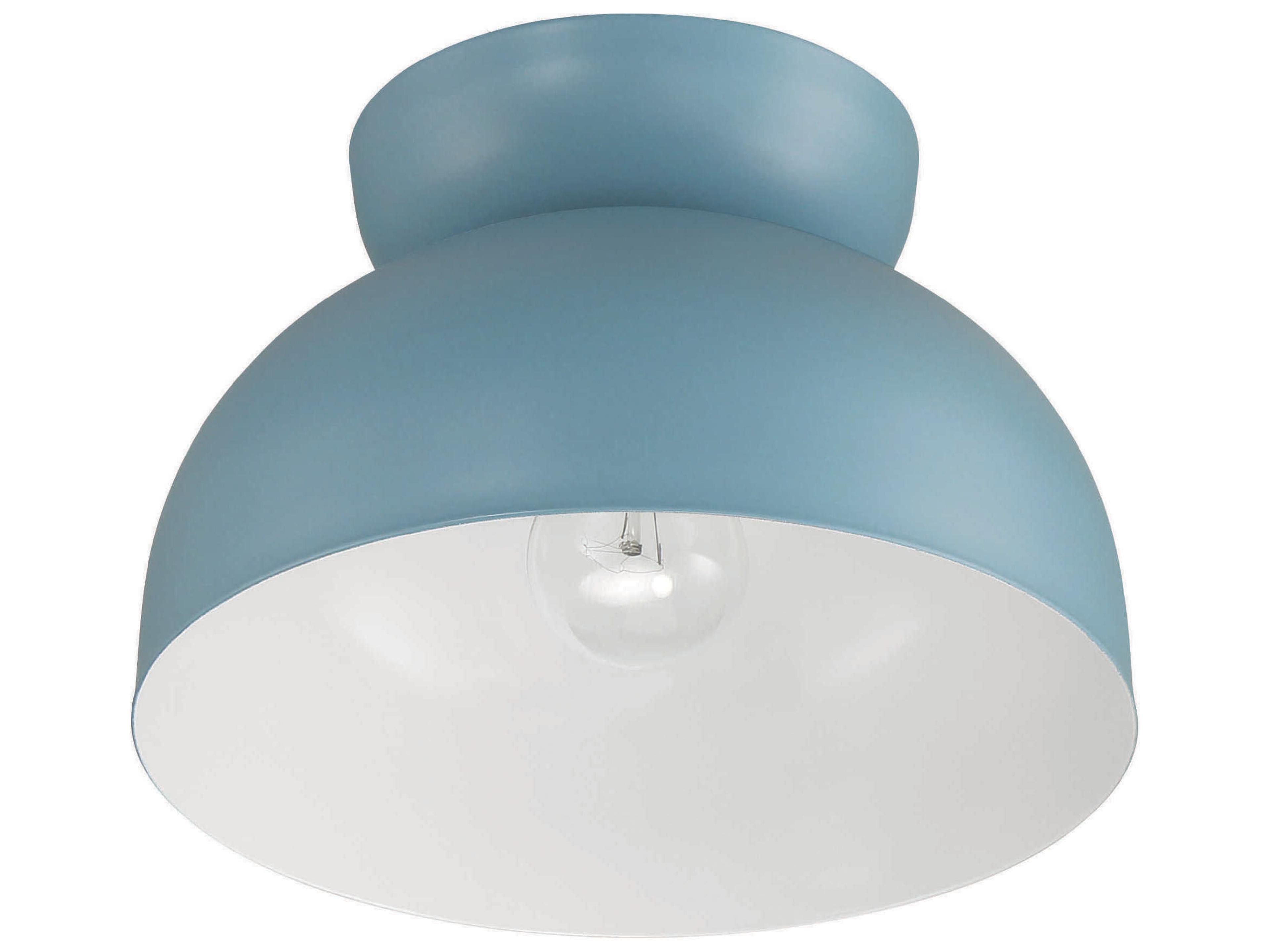 Craftmade Ventura 1-Light Dusty Blue Dome Flush Mount