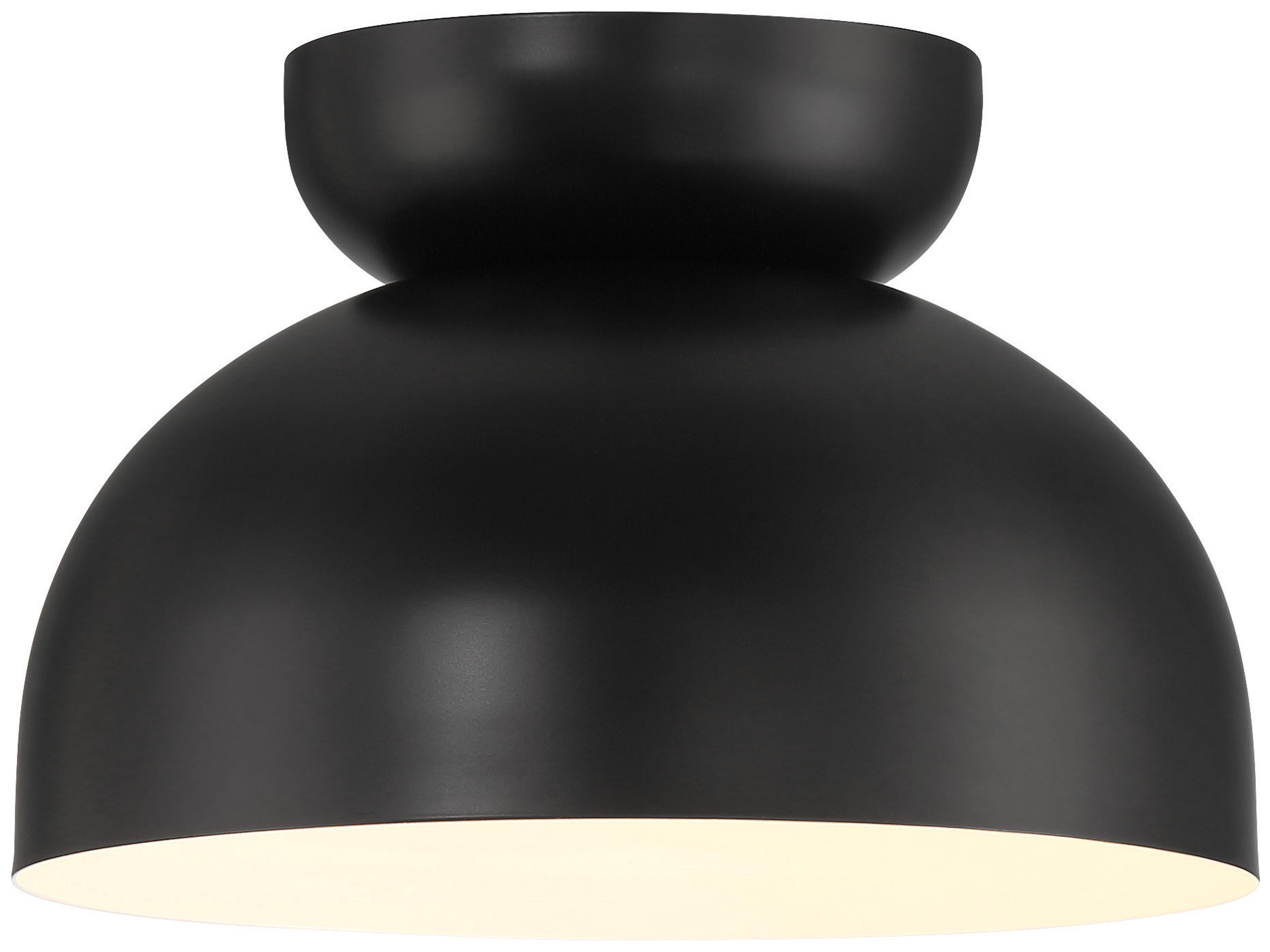 Craftmade Ventura 1-Light Flat Black Dome Flush Mount