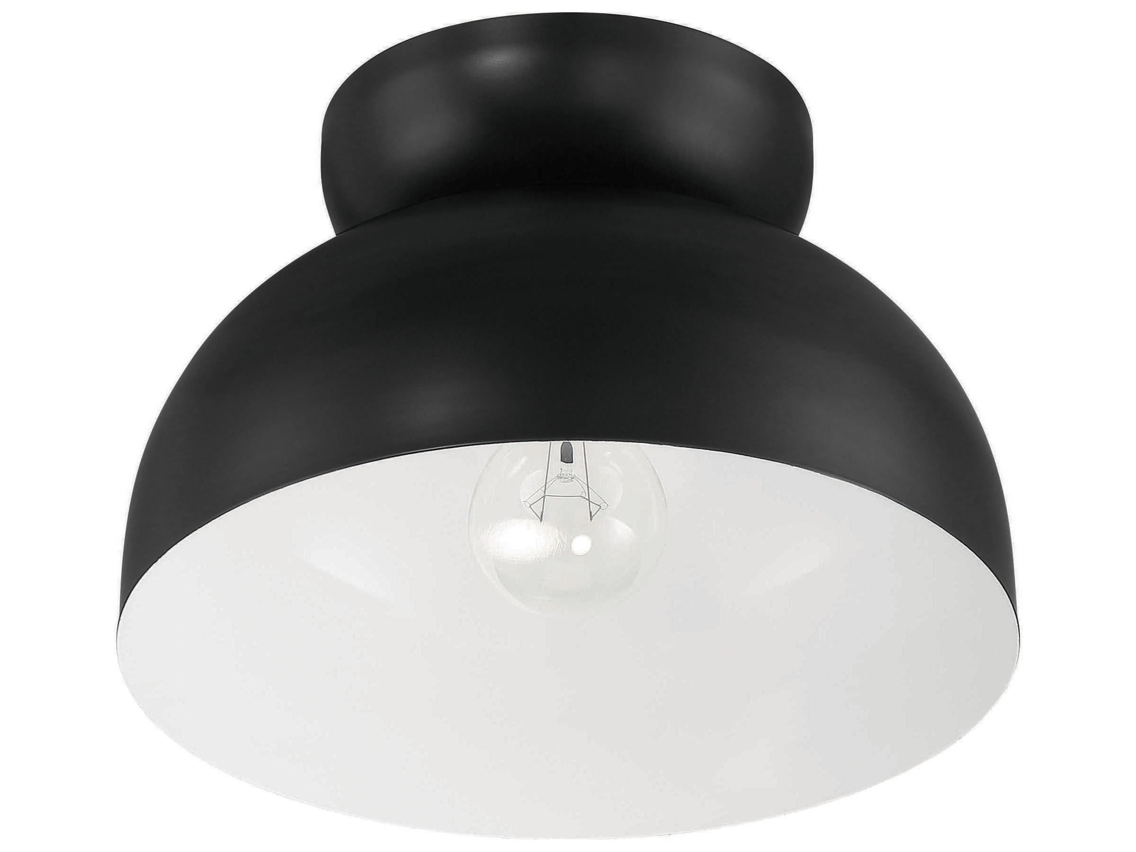 Craftmade Ventura 1-Light Flat Black Dome Flush Mount