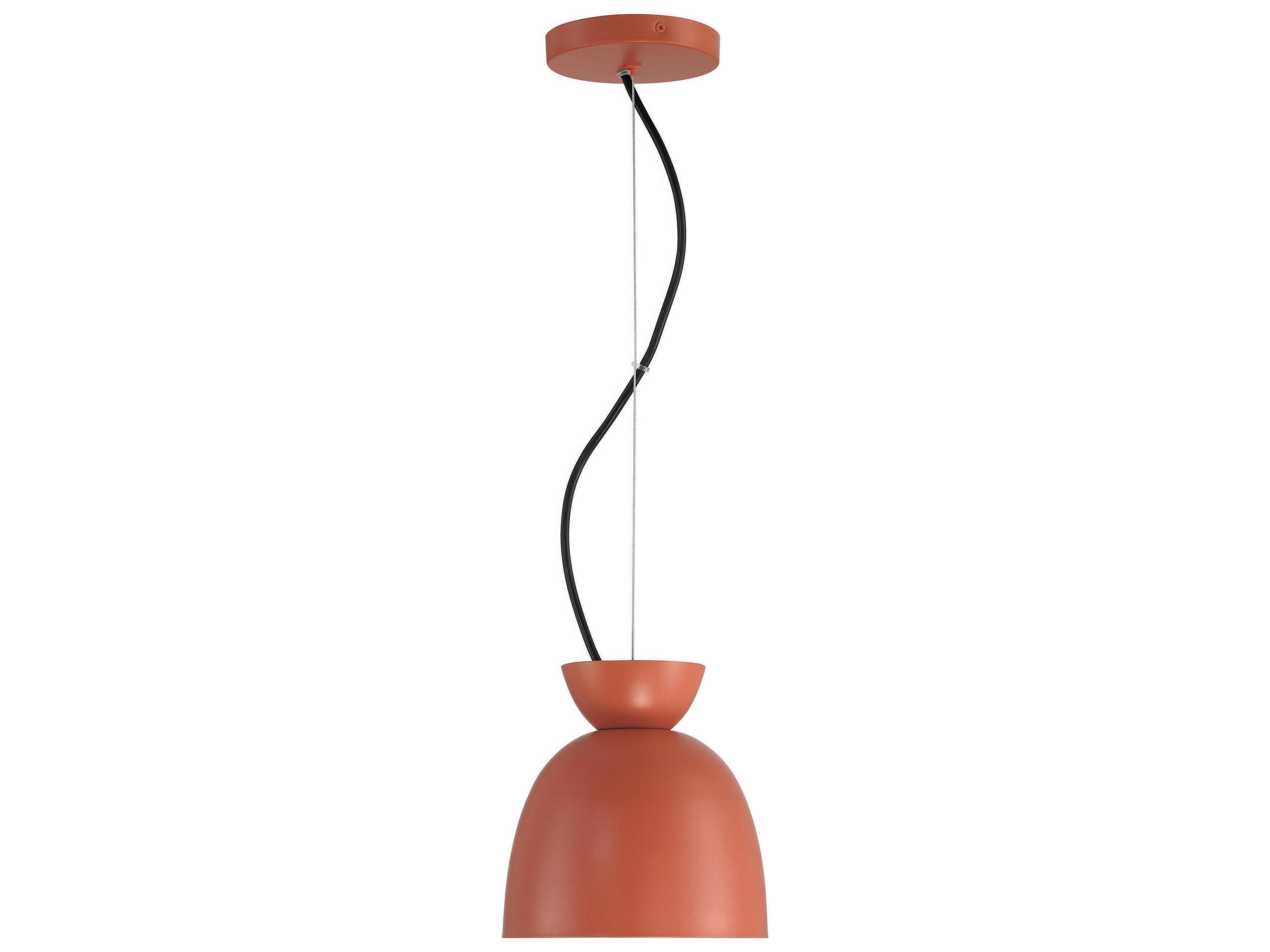 Craftmade Ventura 1-Light Baked Clay Orange Dome Mini Pendant