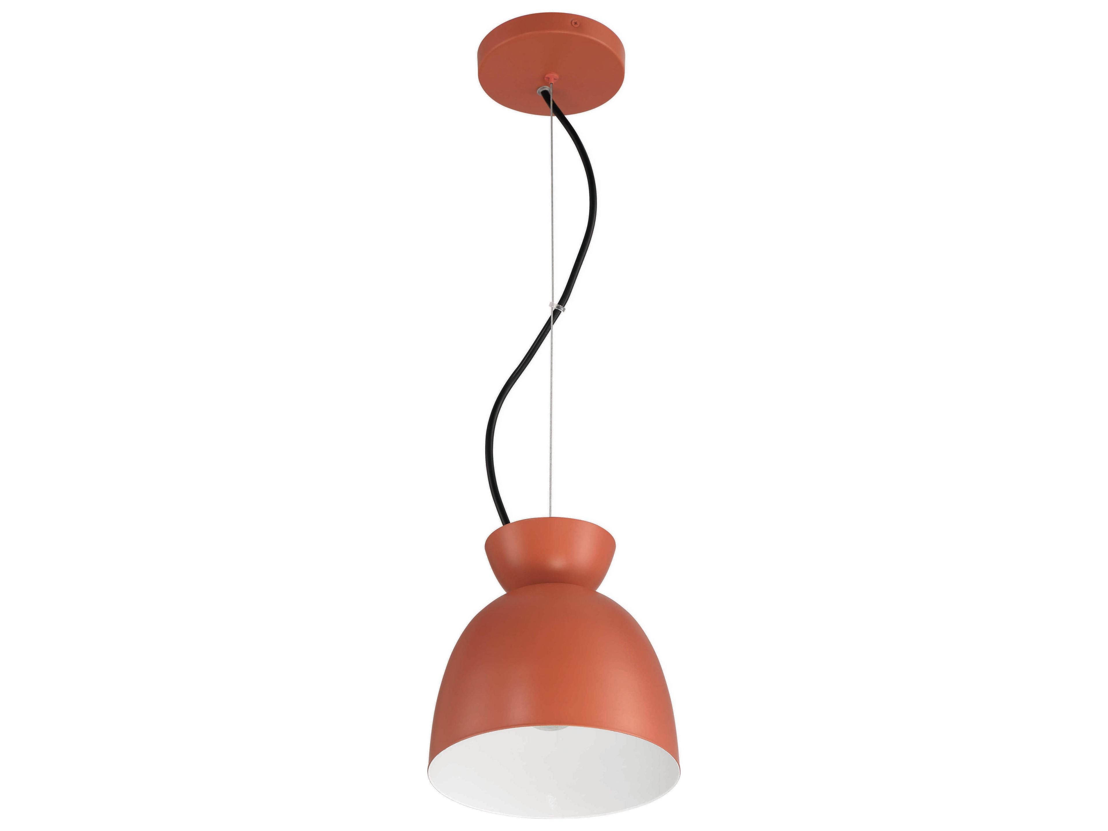 Craftmade Ventura 1-Light Baked Clay Orange Dome Mini Pendant