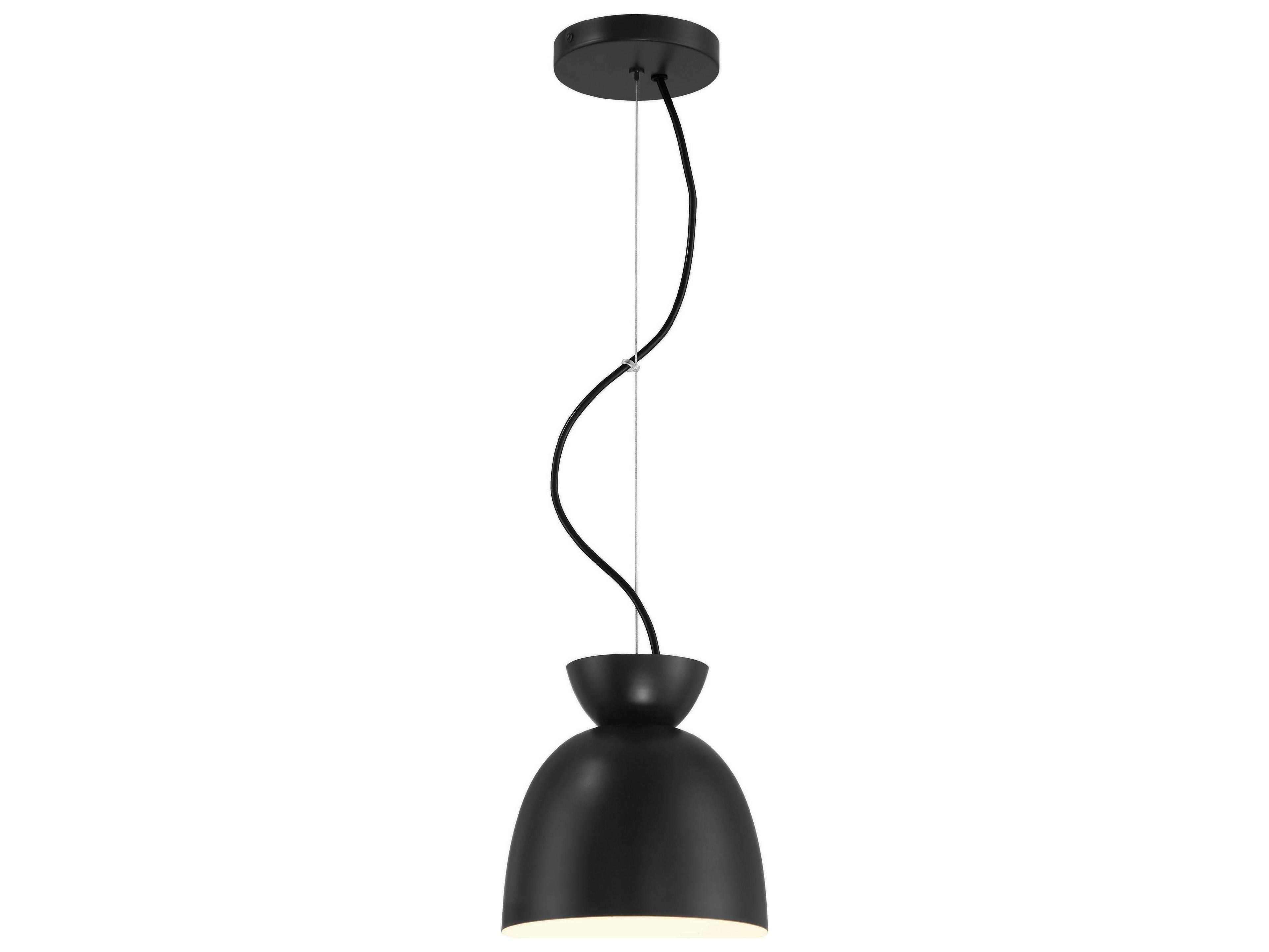 Ventura 1-Light Flat Black Dome Mini Pendant