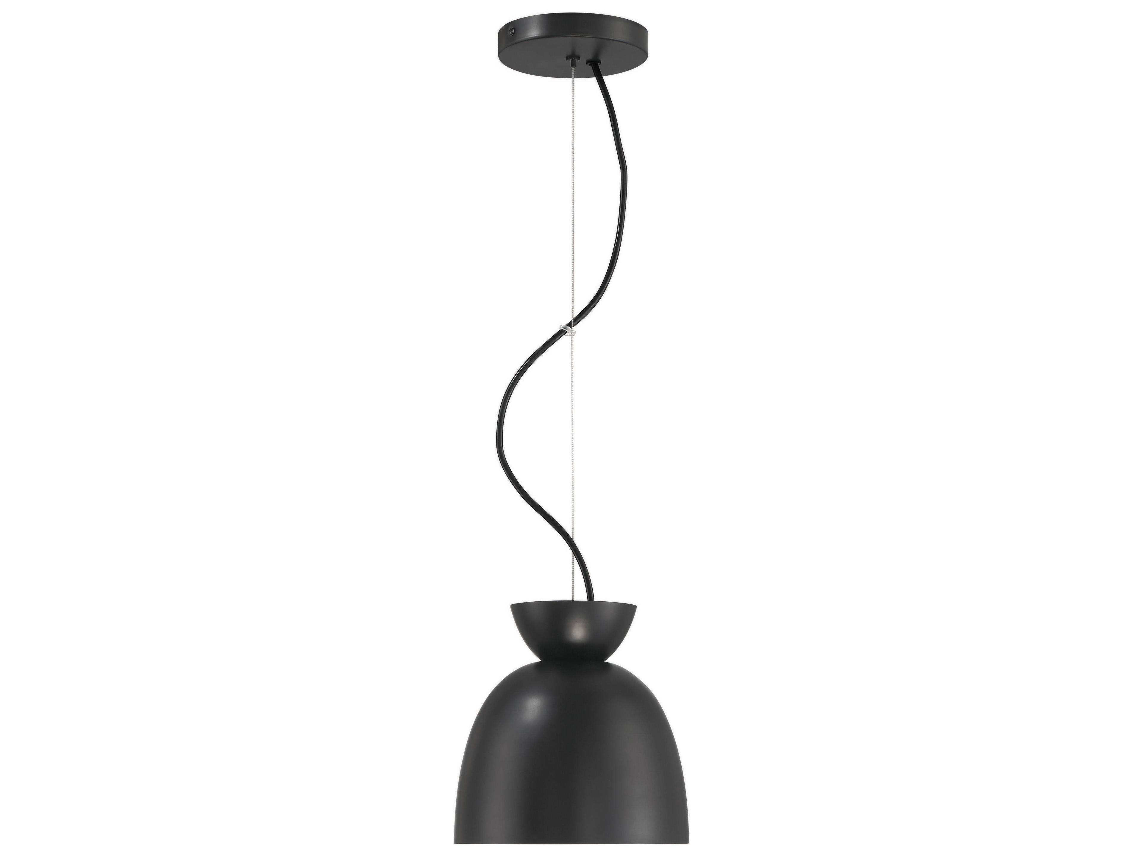 Craftmade Ventura 1-Light Flat Black Dome Mini Pendant