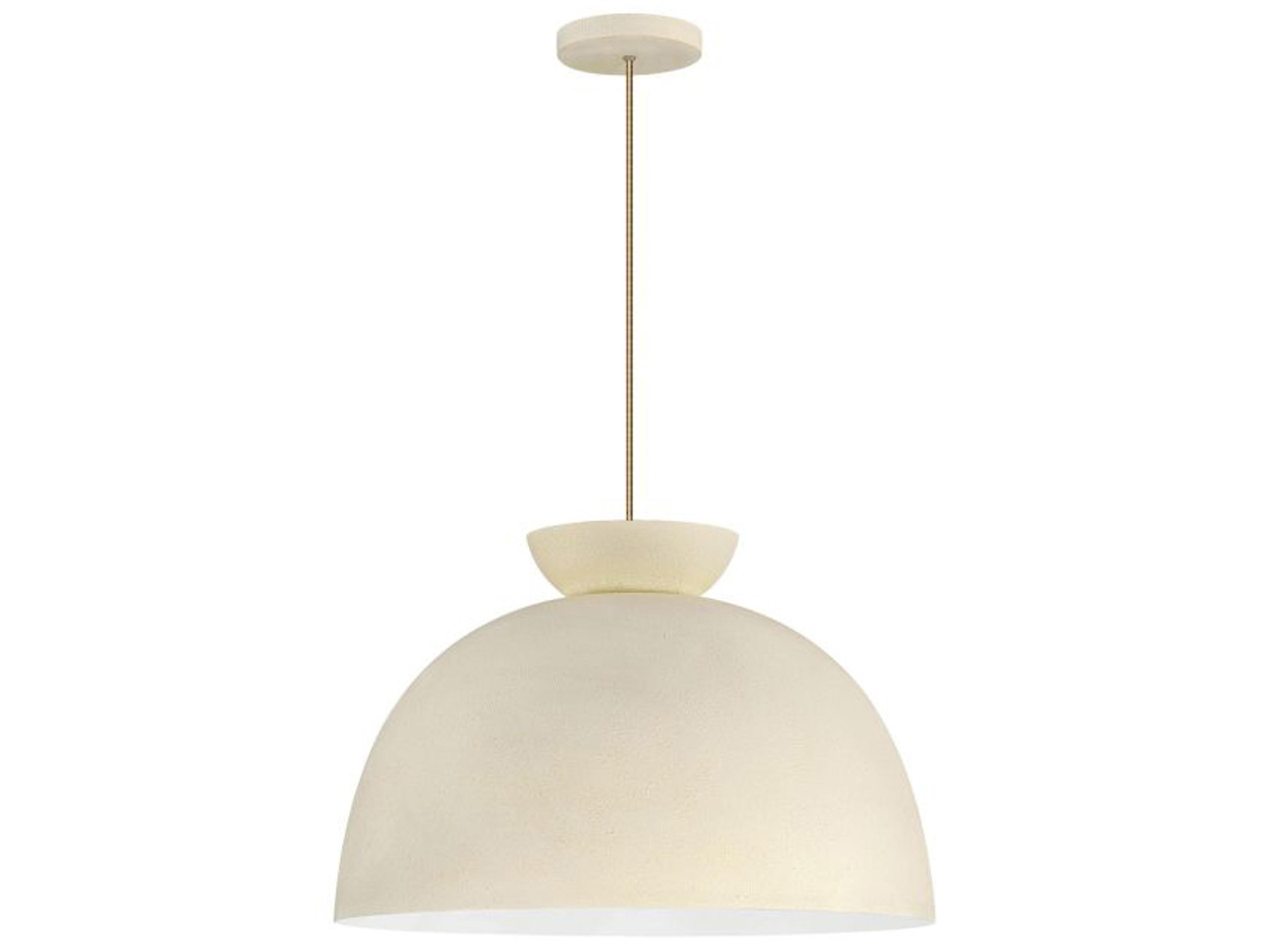 Ventura 1-Light Cottage White Dome Pendant