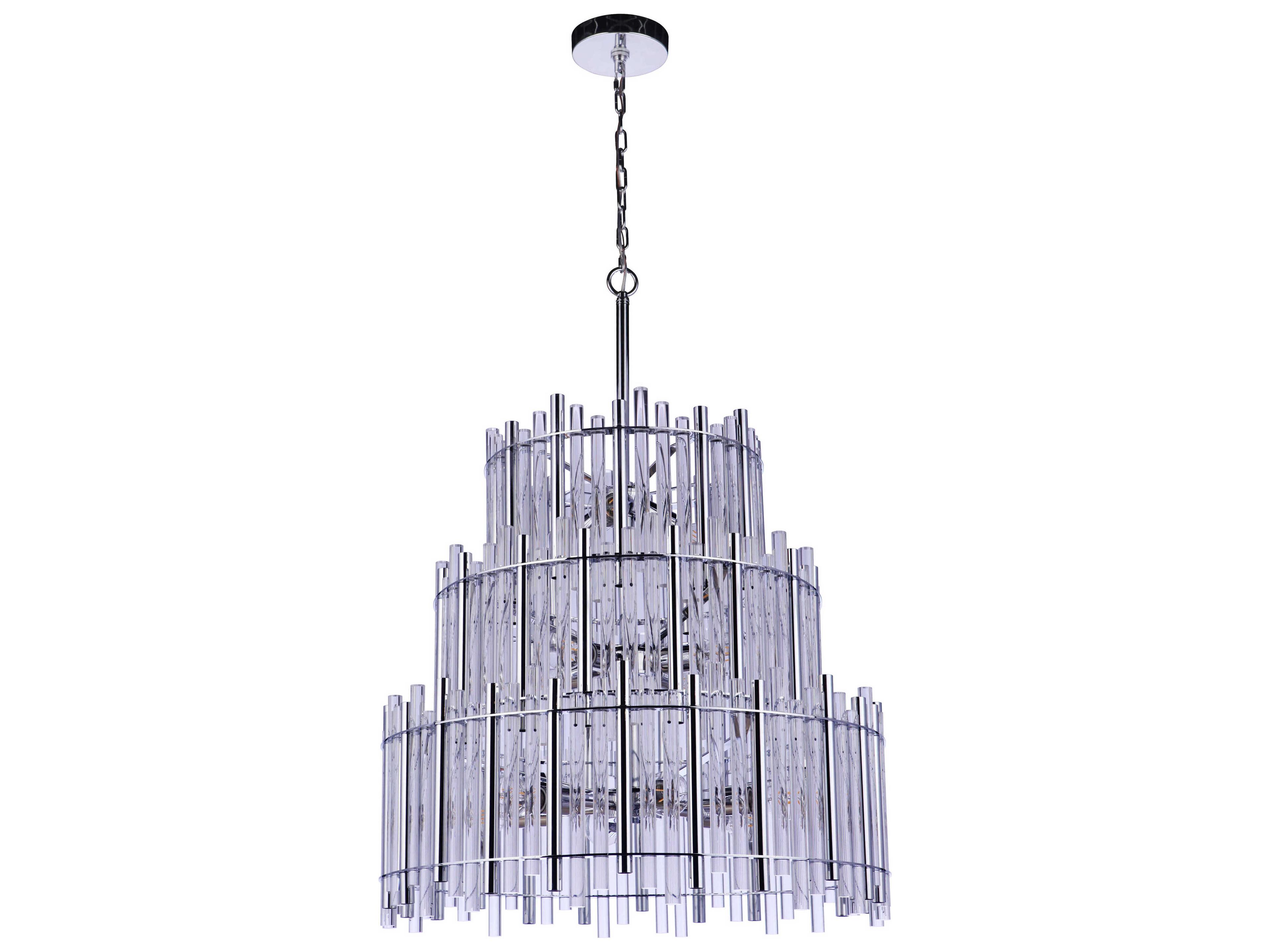 Reveal 13-Light Chrome Drum Chandelier
