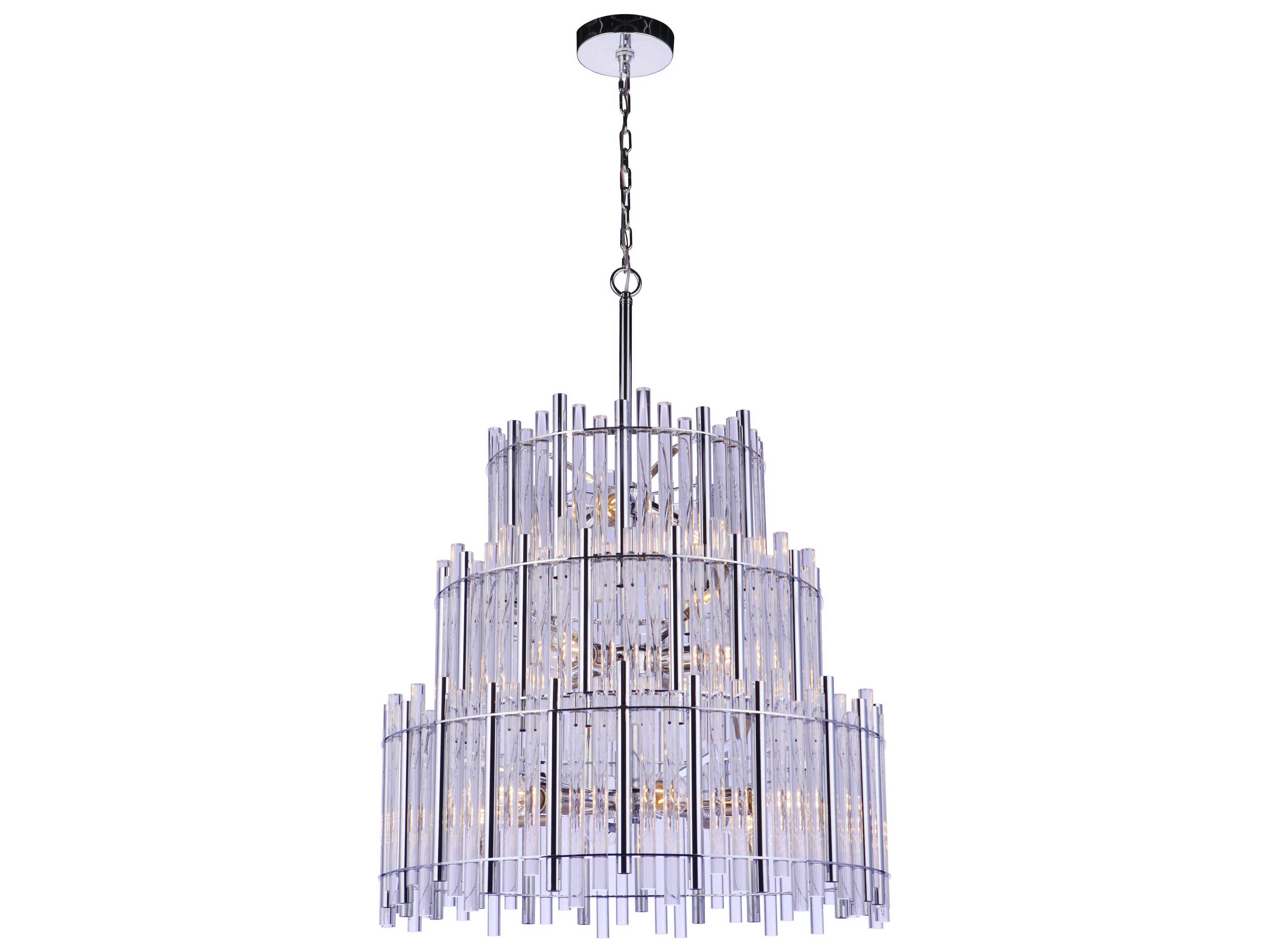 Craftmade Reveal 13-Light Chrome Drum Chandelier