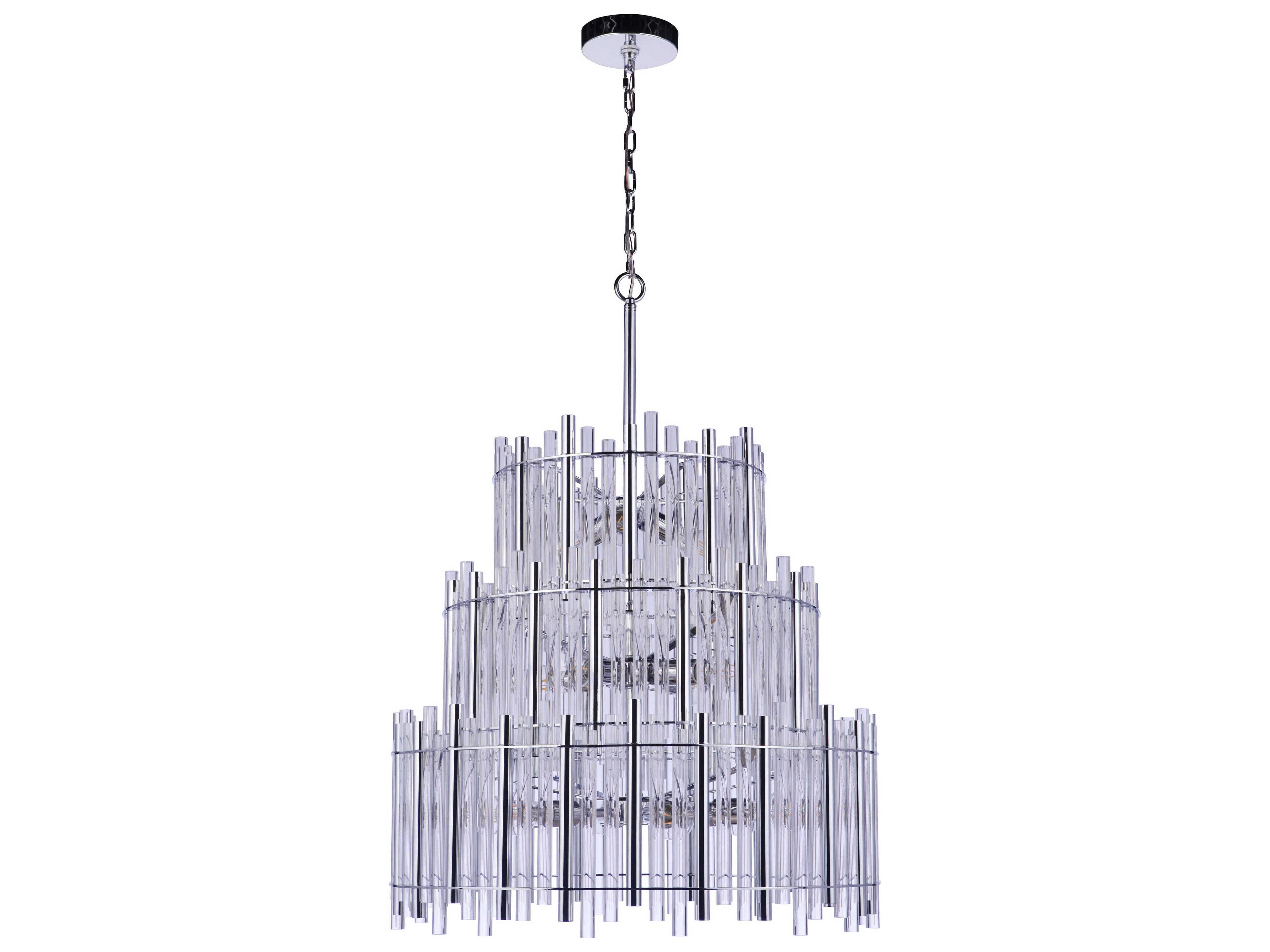 Craftmade Reveal 13-Light Chrome Drum Chandelier