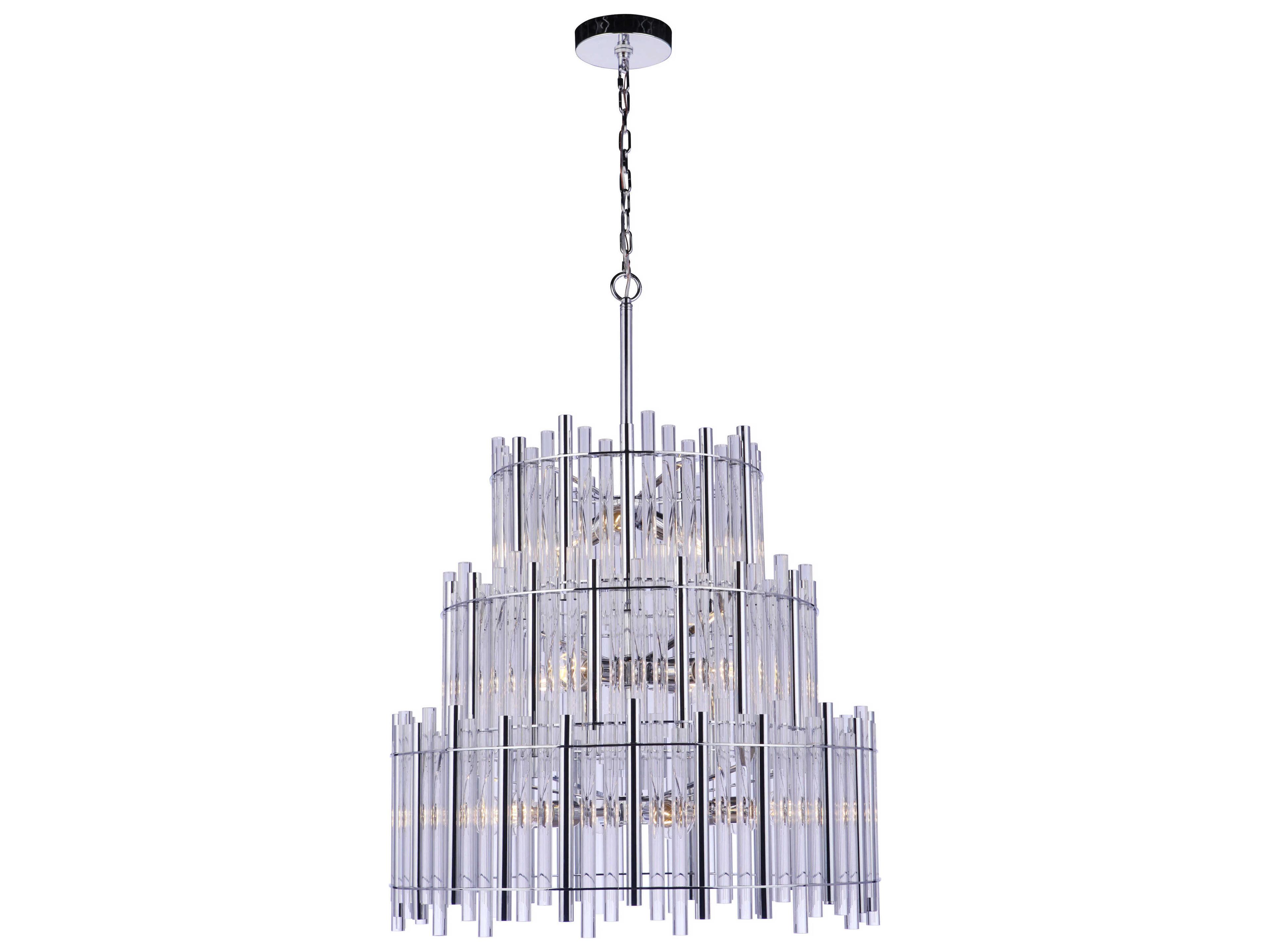 Craftmade Reveal 13-Light Chrome Drum Chandelier