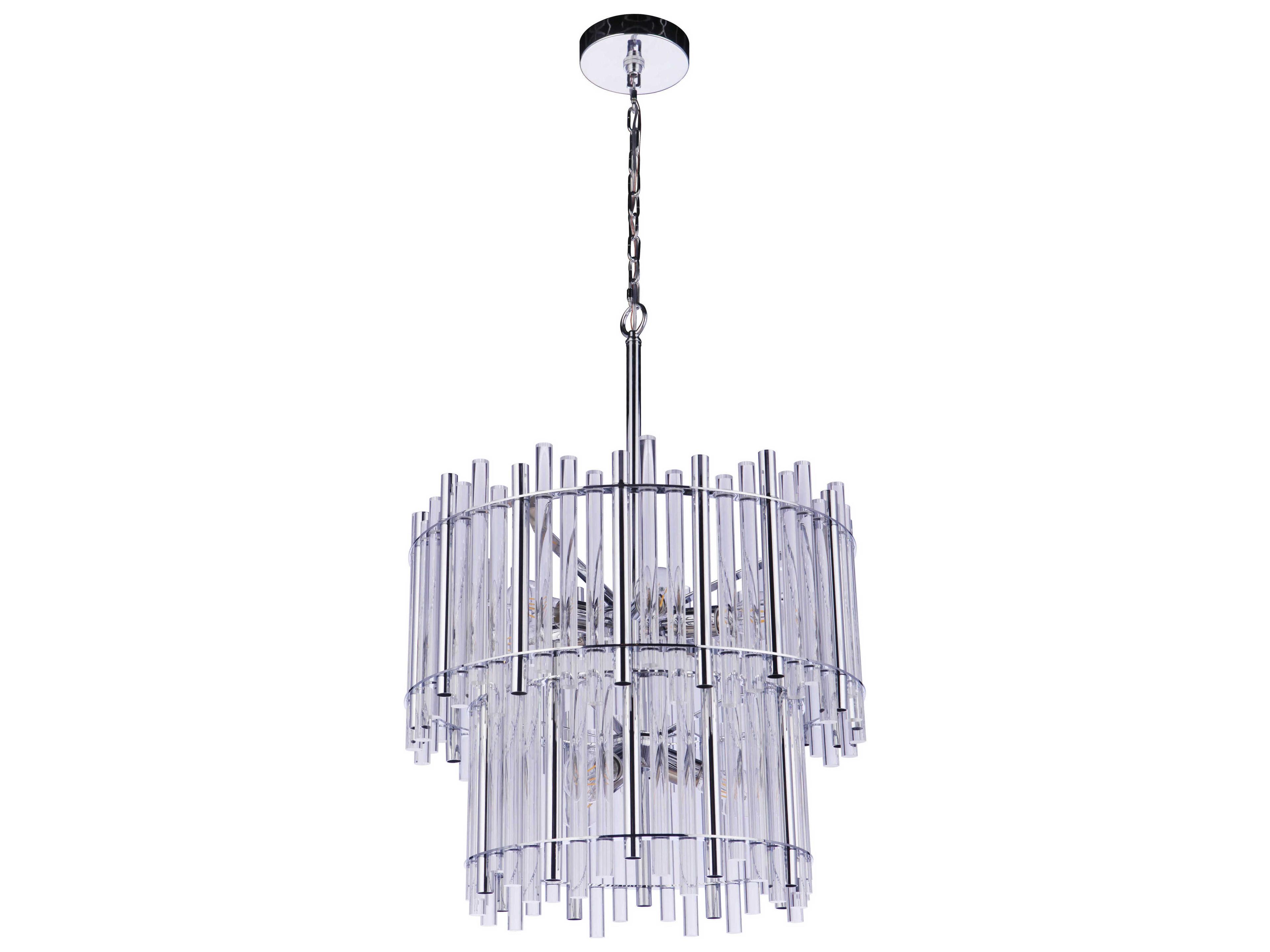 Craftmade Reveal 9-Light Chrome Drum Chandelier